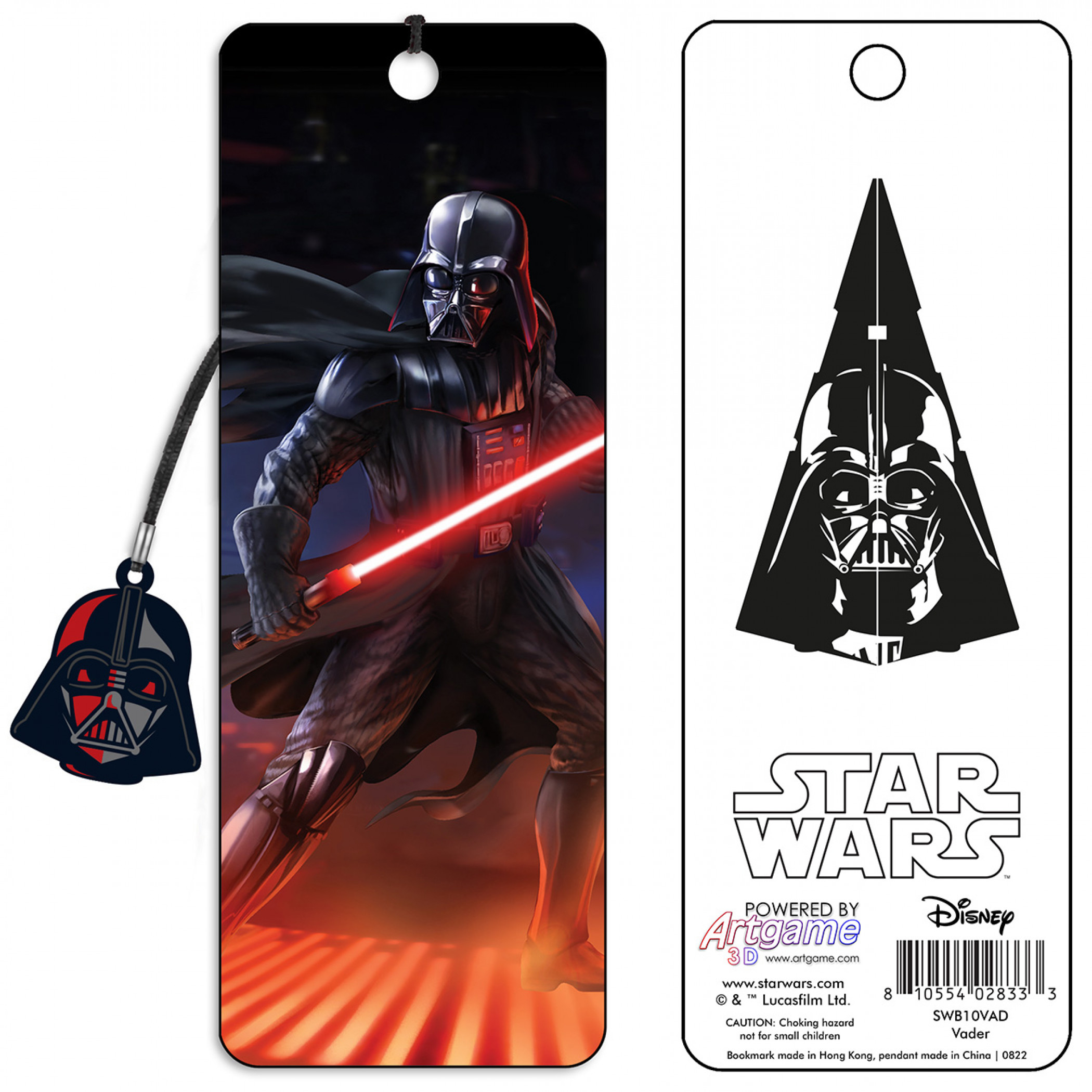 Star Wars Darth Vader's Stand Bookmark with Charm, Multi-Color