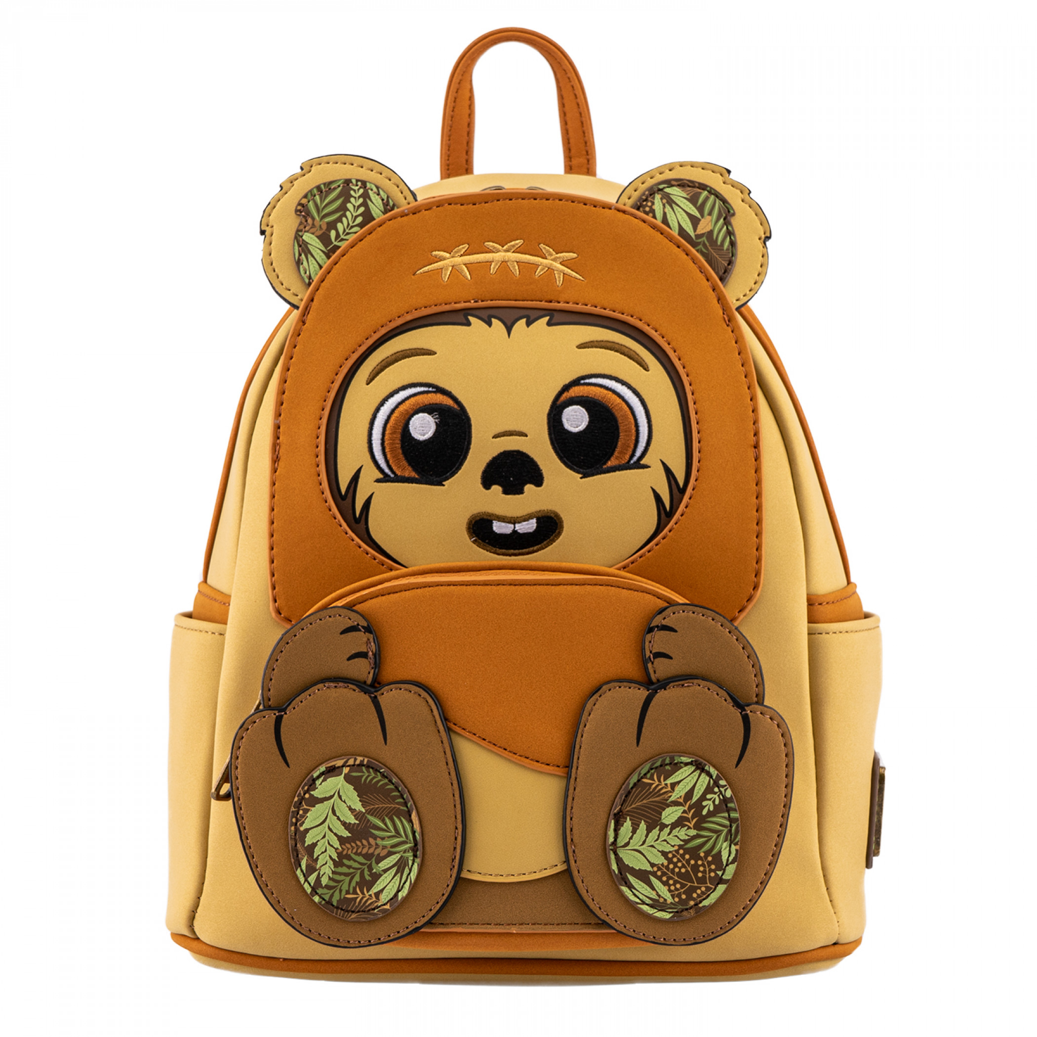 Star Wars Ewok Wicket Footsie Yub Nub Loungefly Mini Backpack, Multi-Color