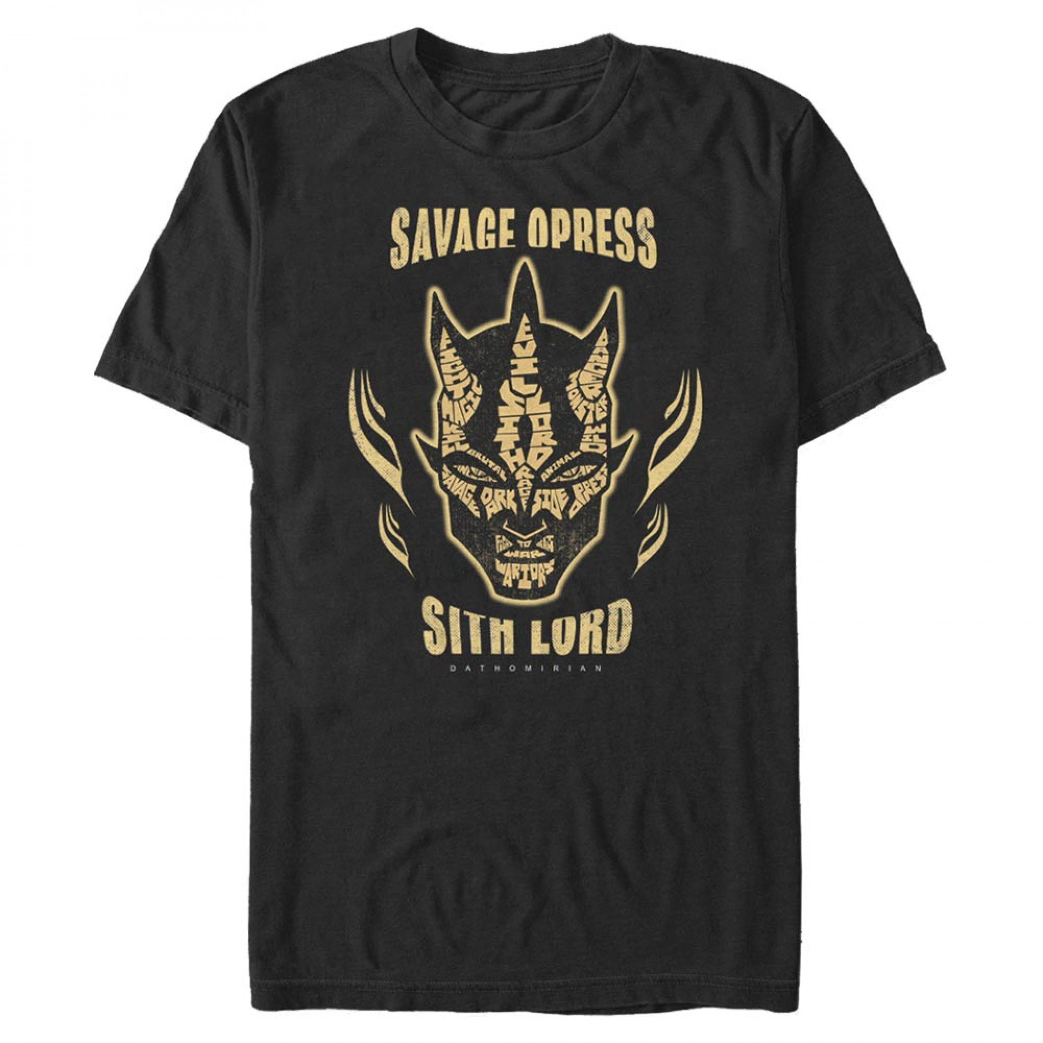 Star Wars Clone Wars Savage Opress Sith Lord T-Shirt, Black