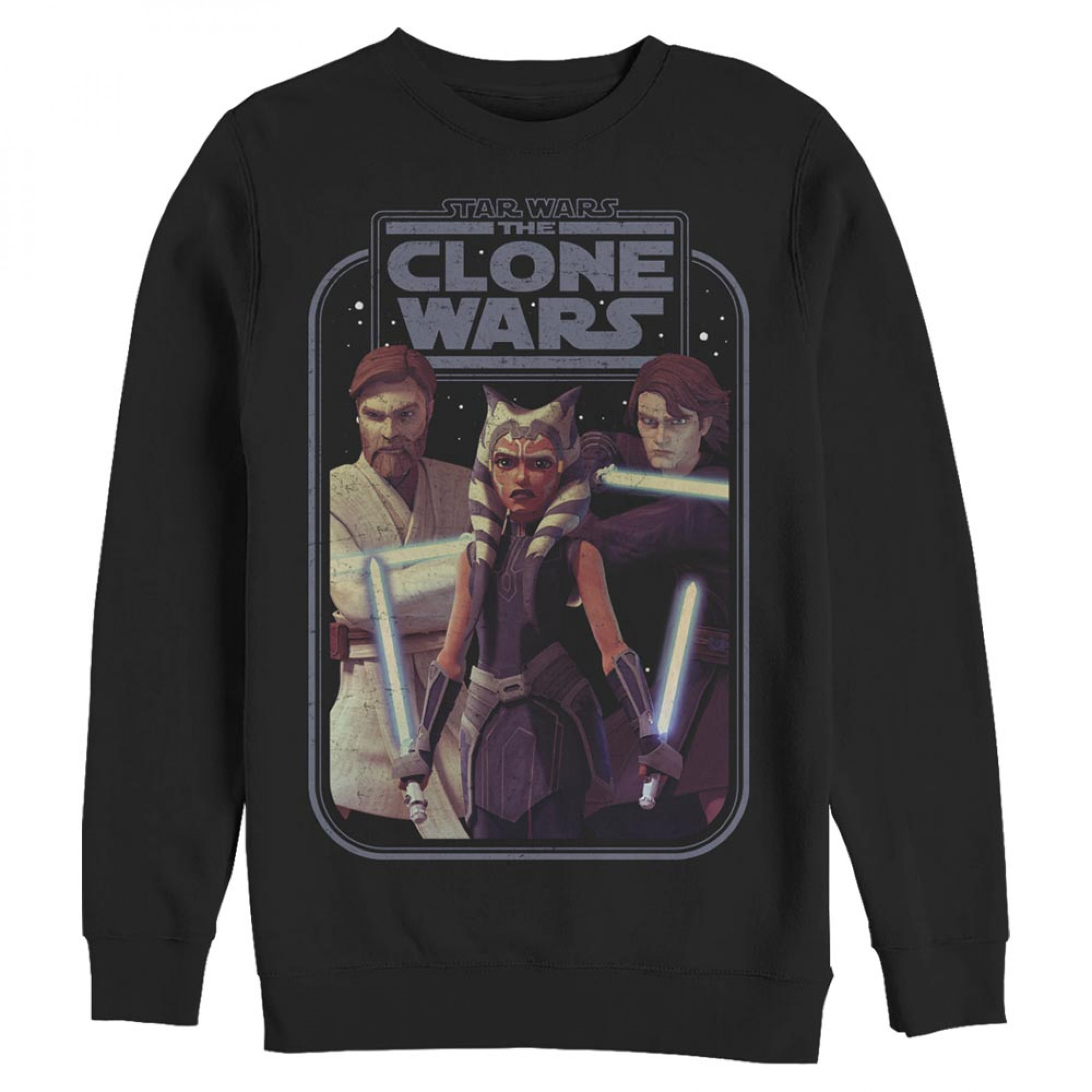 Star Wars The Clone Wars Hero Lineup Sweatshirt, Black