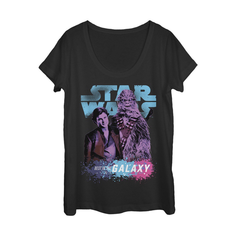Star Wars Han Solo Story Best In The Galaxy Women's Slouchy Tshirt, Black