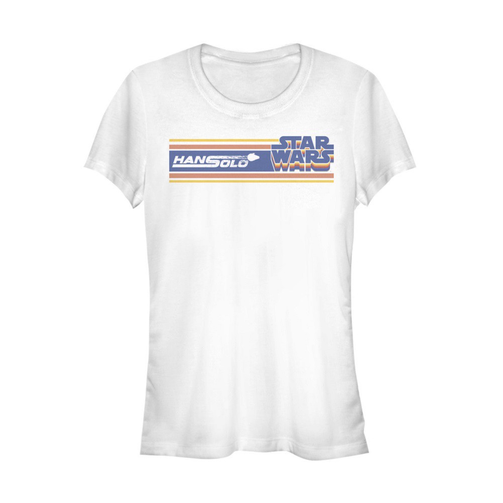 Star Wars Han Solo Story Logo Women's Tshirt, White