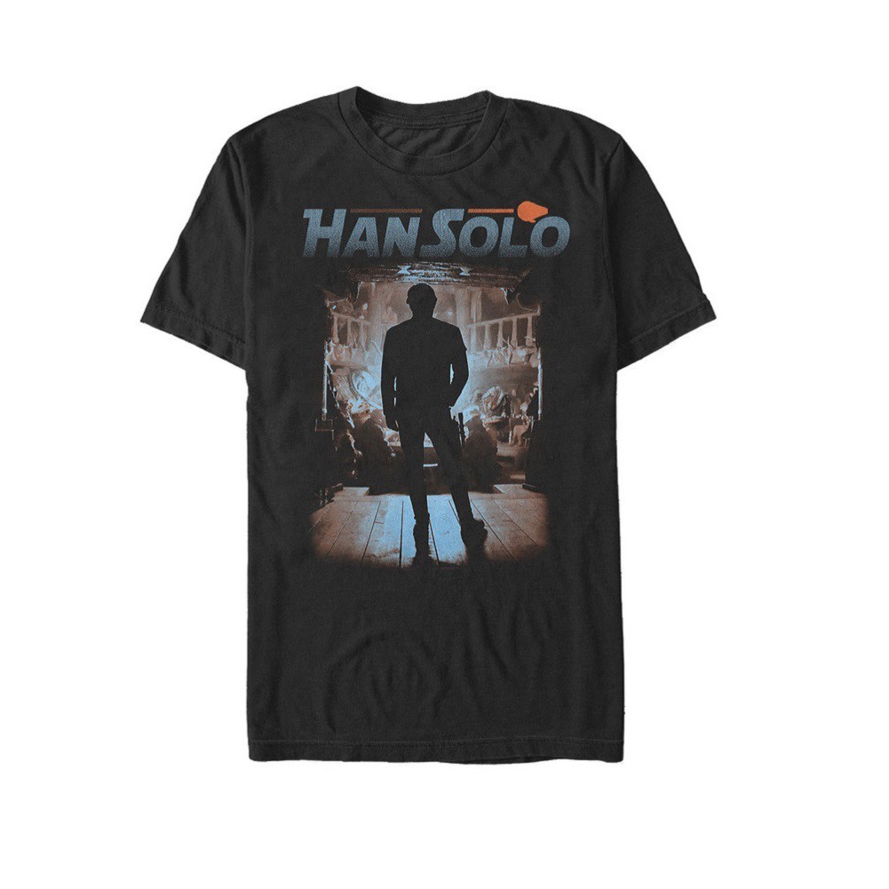 Star Wars Han Solo Story Gamblers Den Men's Black T-Shirt, Black