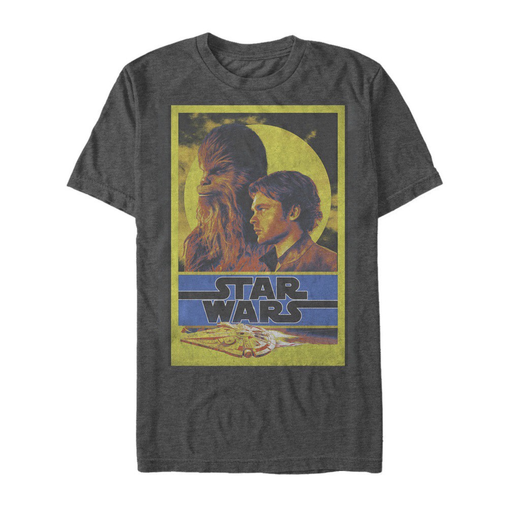 Star Wars Han Solo Story Bro's Men's Grey T-Shirt, Grey