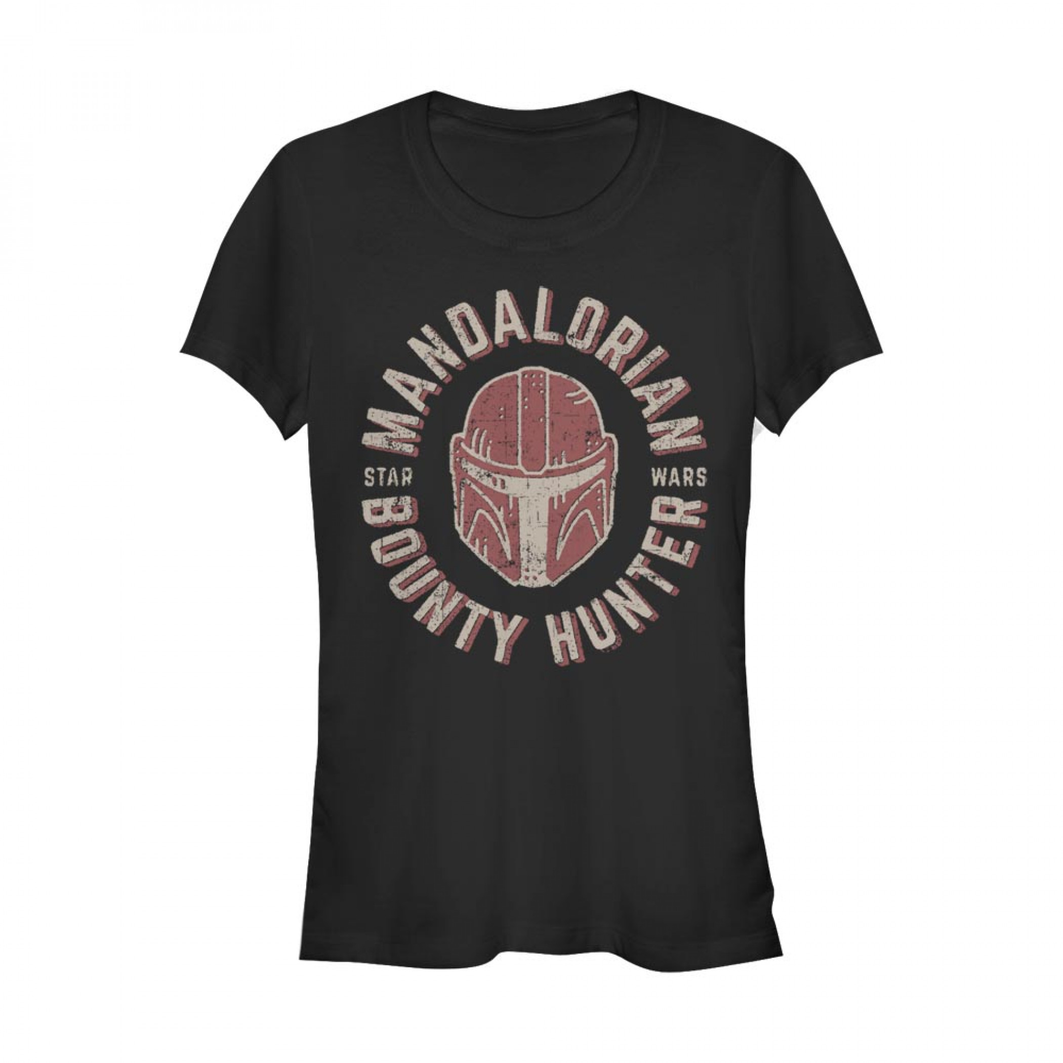 The Mandalorian Bounty Hunter Women's Black T-Shirt, Black