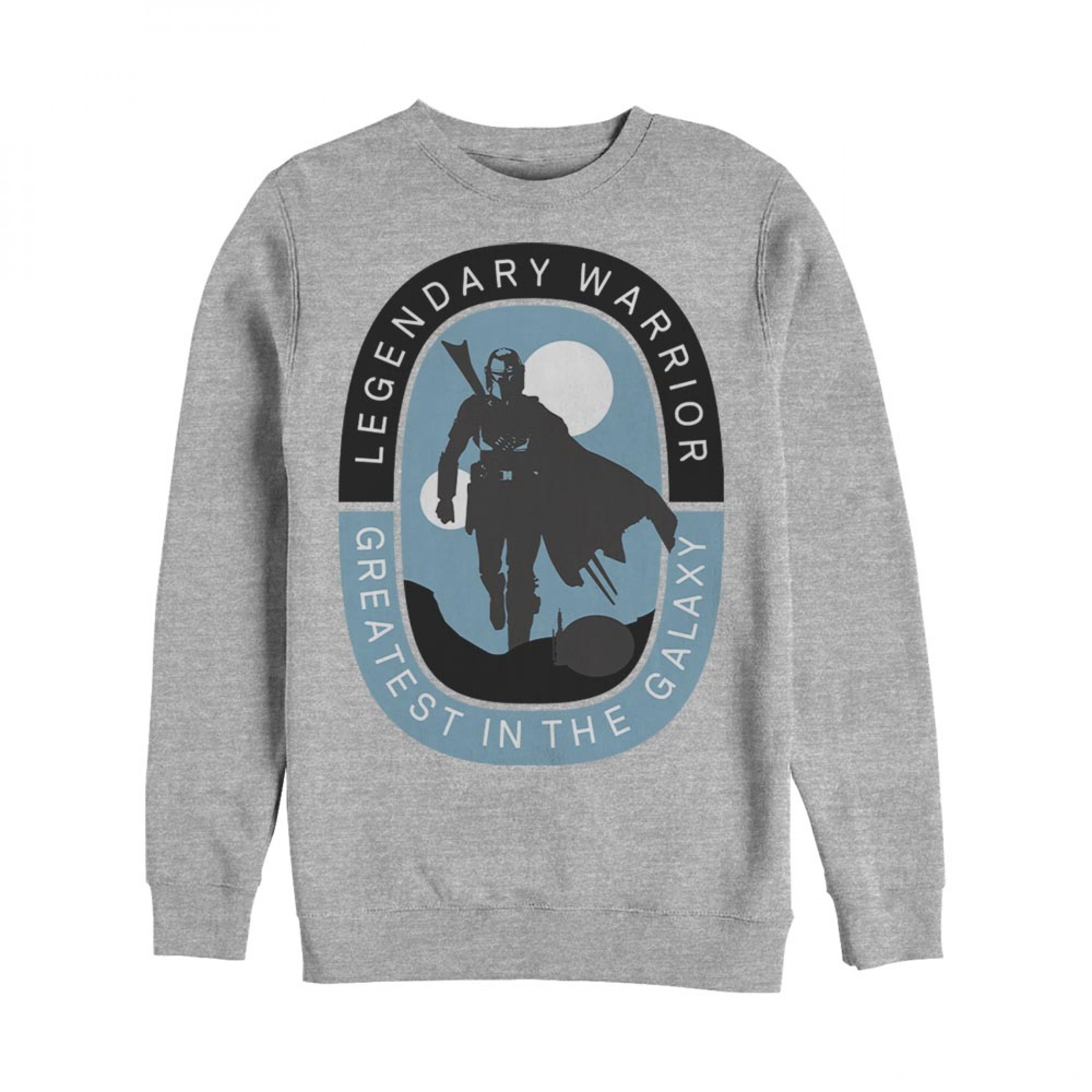The Mandalorian Greatest in the Galaxy Crewneck Sweatshirt, Grey