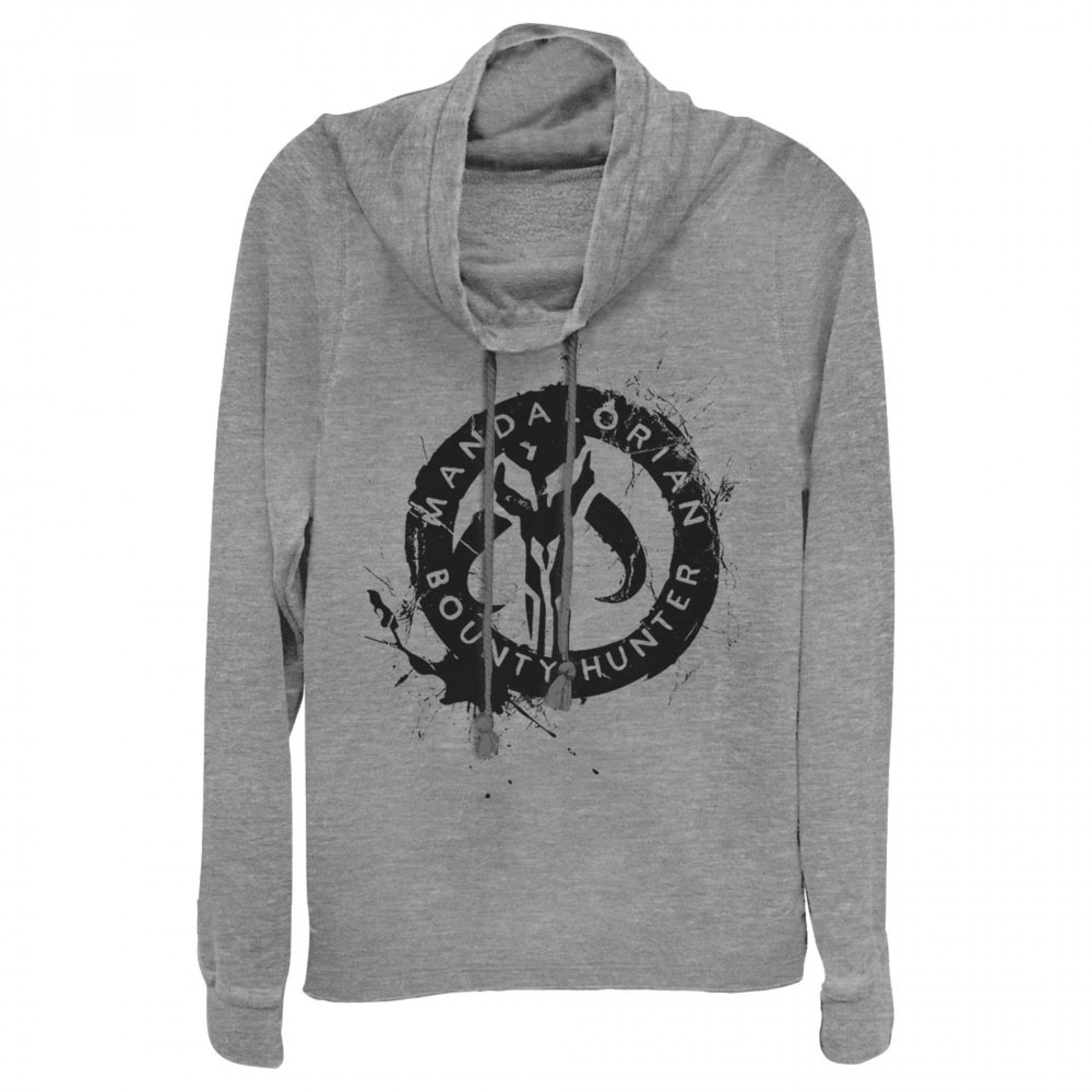 The Mandalorian Cowl Neck Women's Sweatshirt, Grey