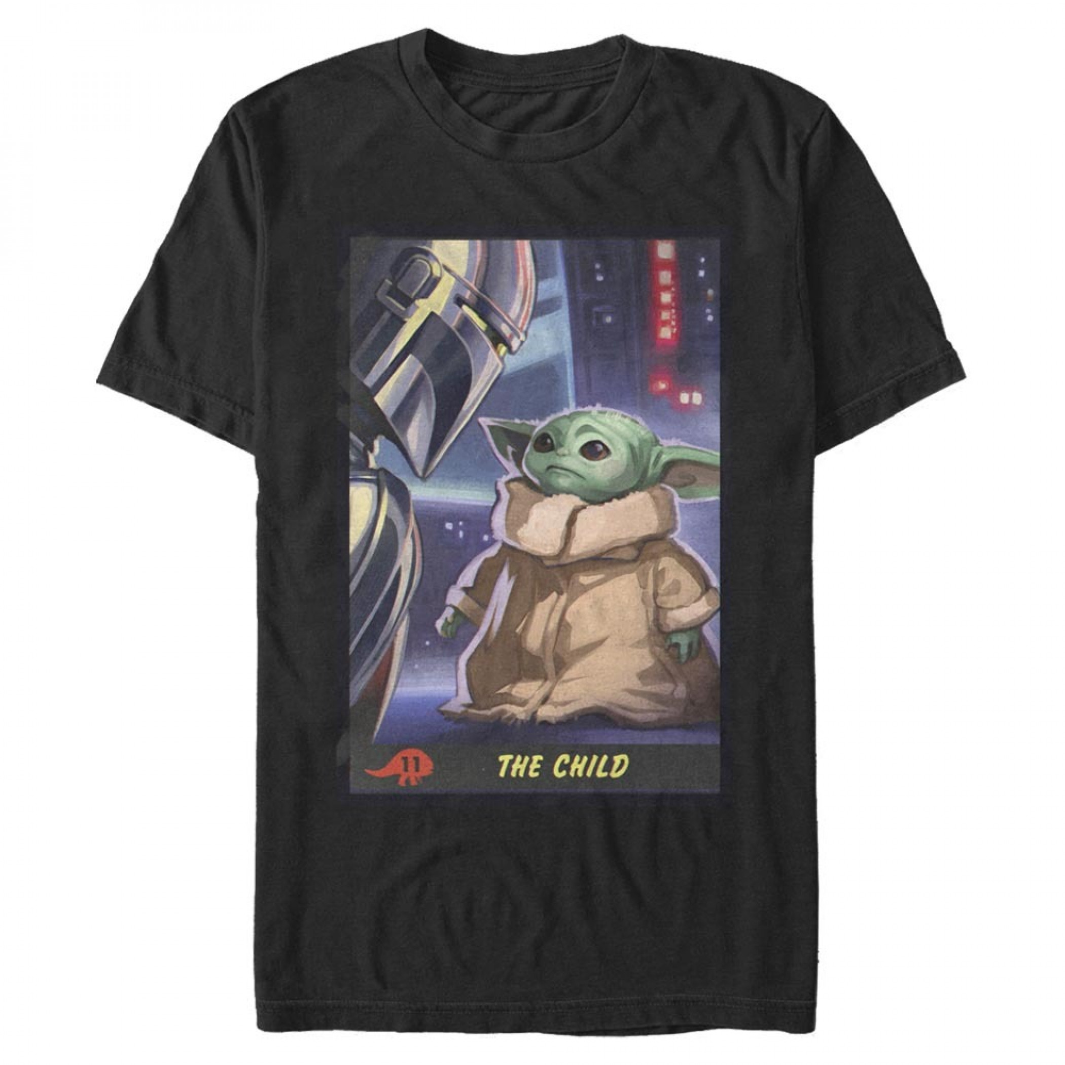 The Mandalorian The Child Trading Card T-Shirt, Black