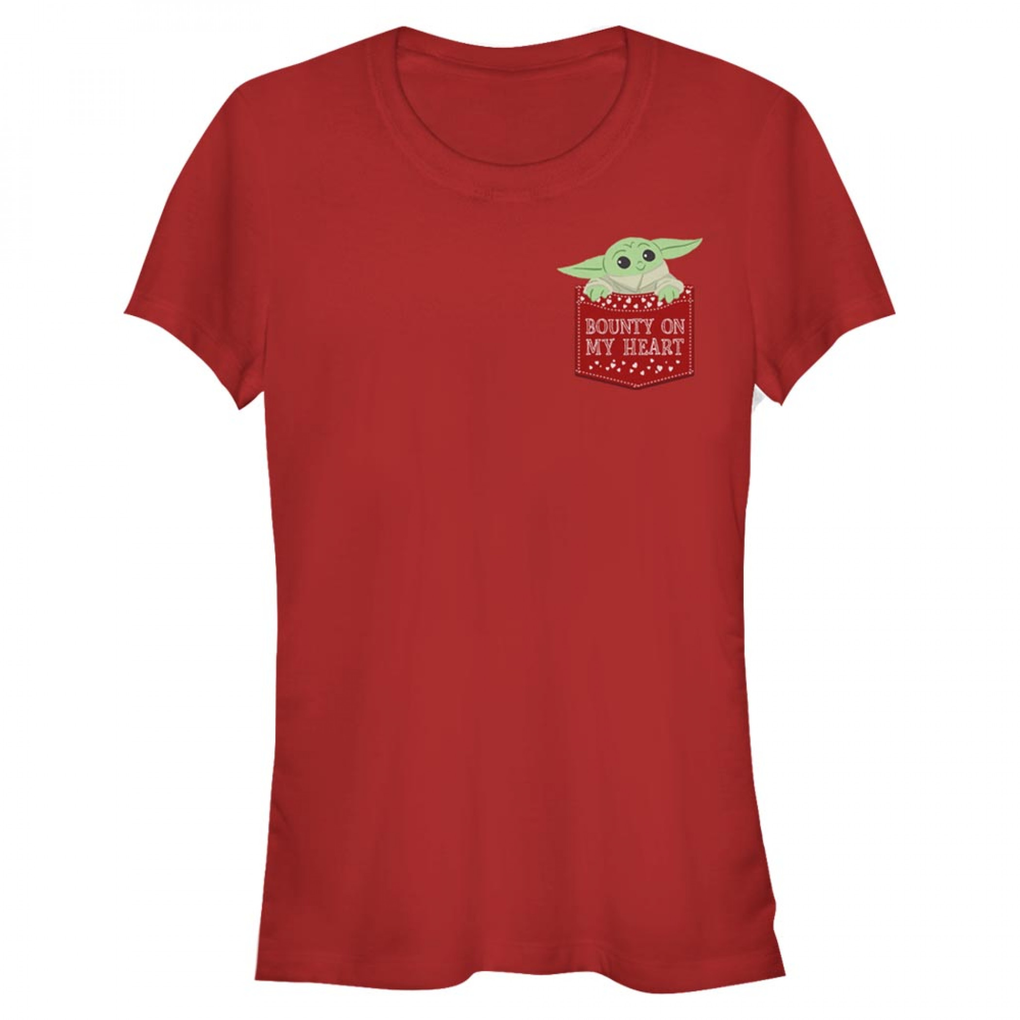 The Mandalorian Grogu Bounty On My Heart Women's T-Shirt, Red