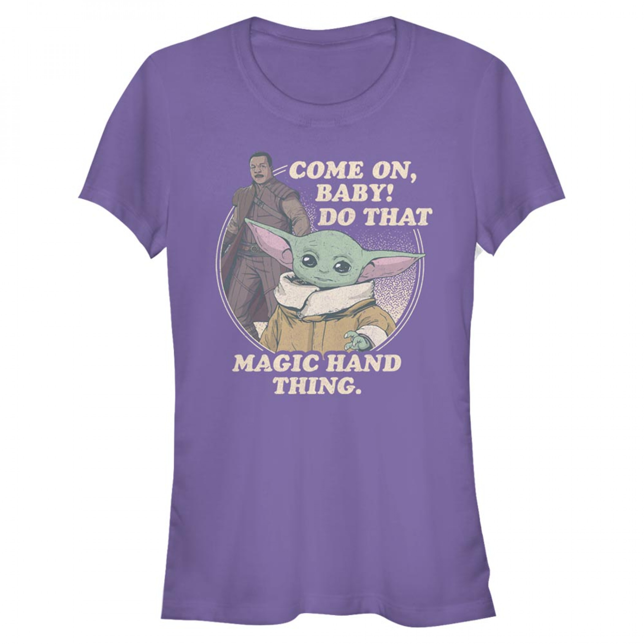 The Mandalorian 'The Child' Magic Hand Thing Women's T-Shirt, Purple