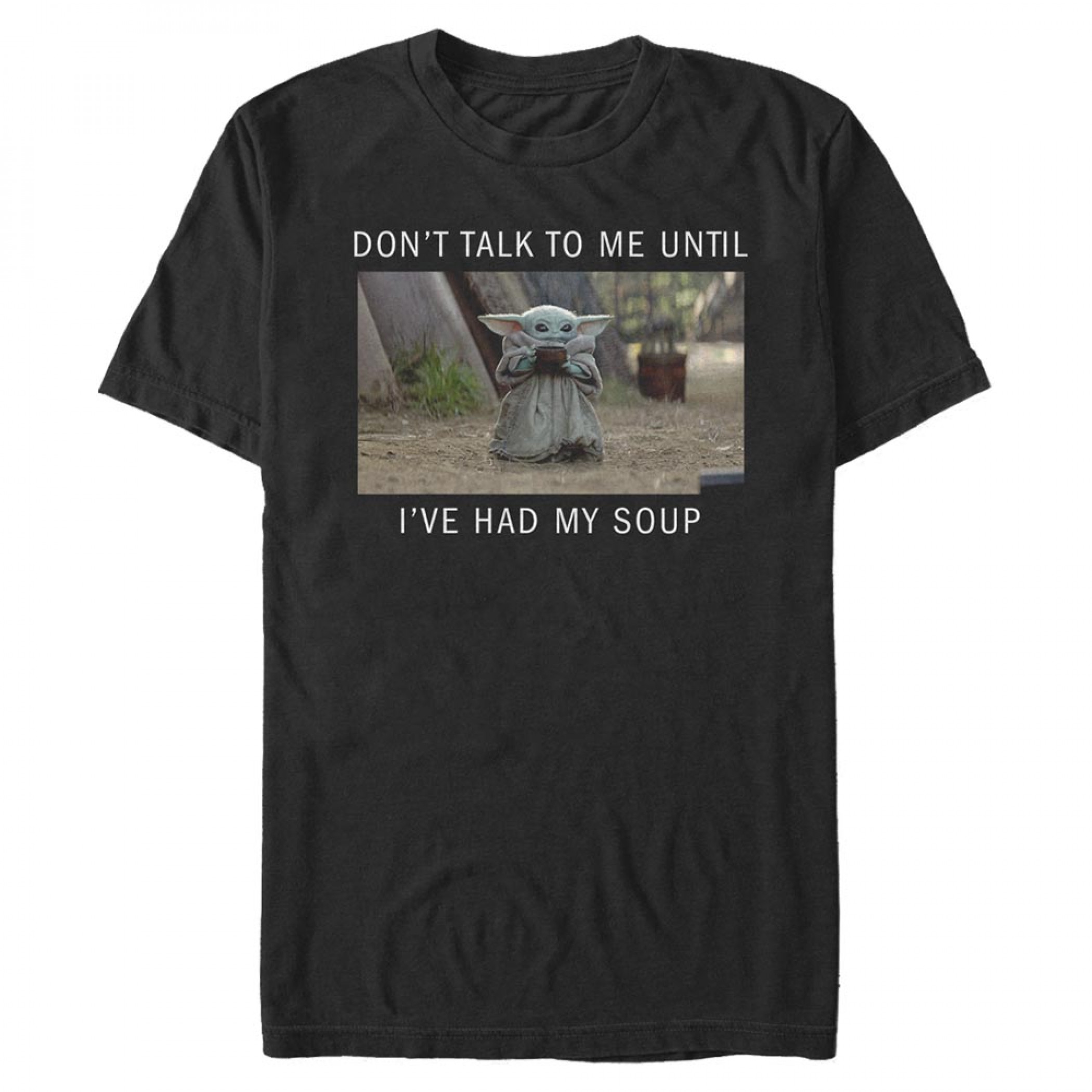 The Mandalorian Don't Talk To Me Until I've Had My Soup T-Shirt, Black