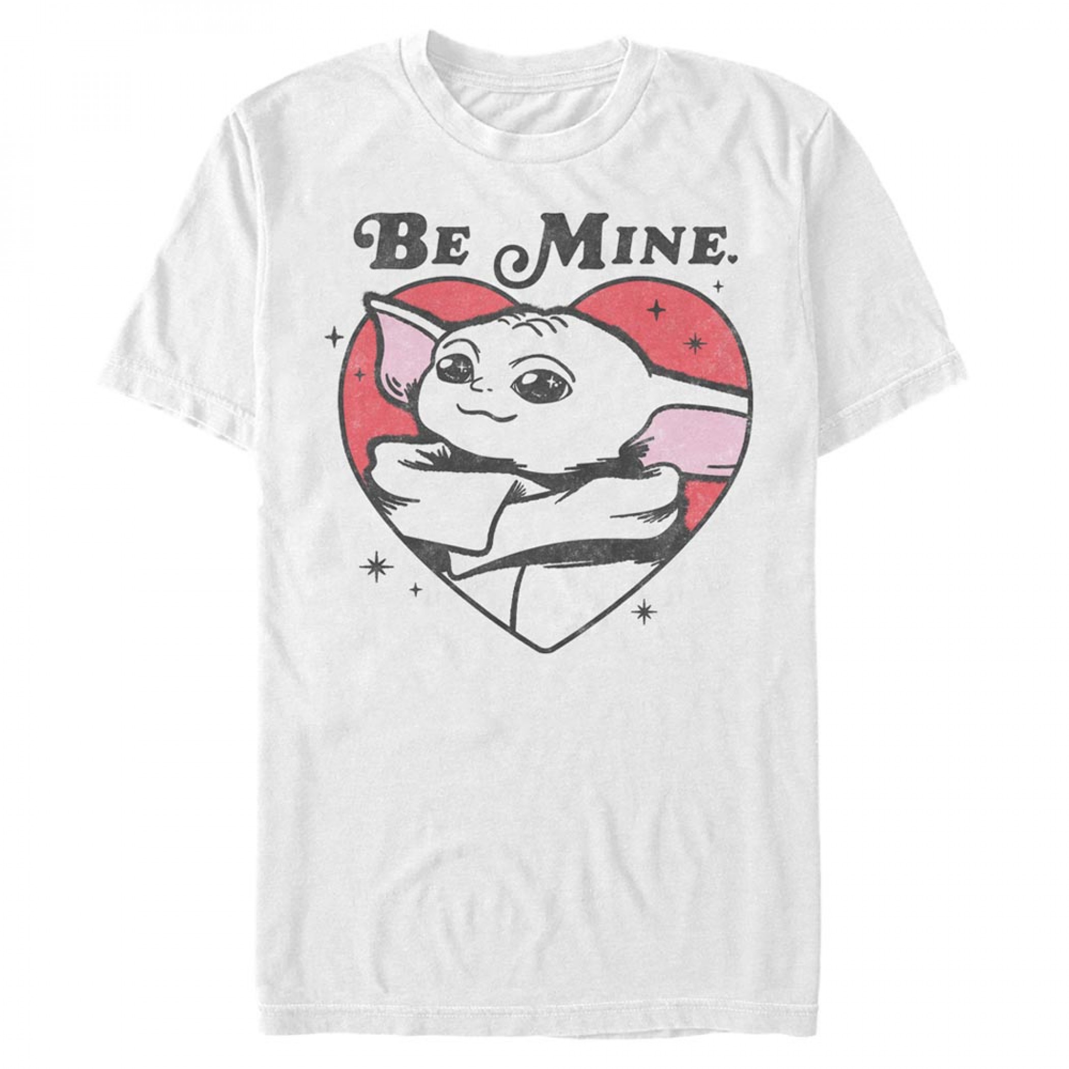 The Mandalorian Grogu Be Mine Valentine's Day T-Shirt, White