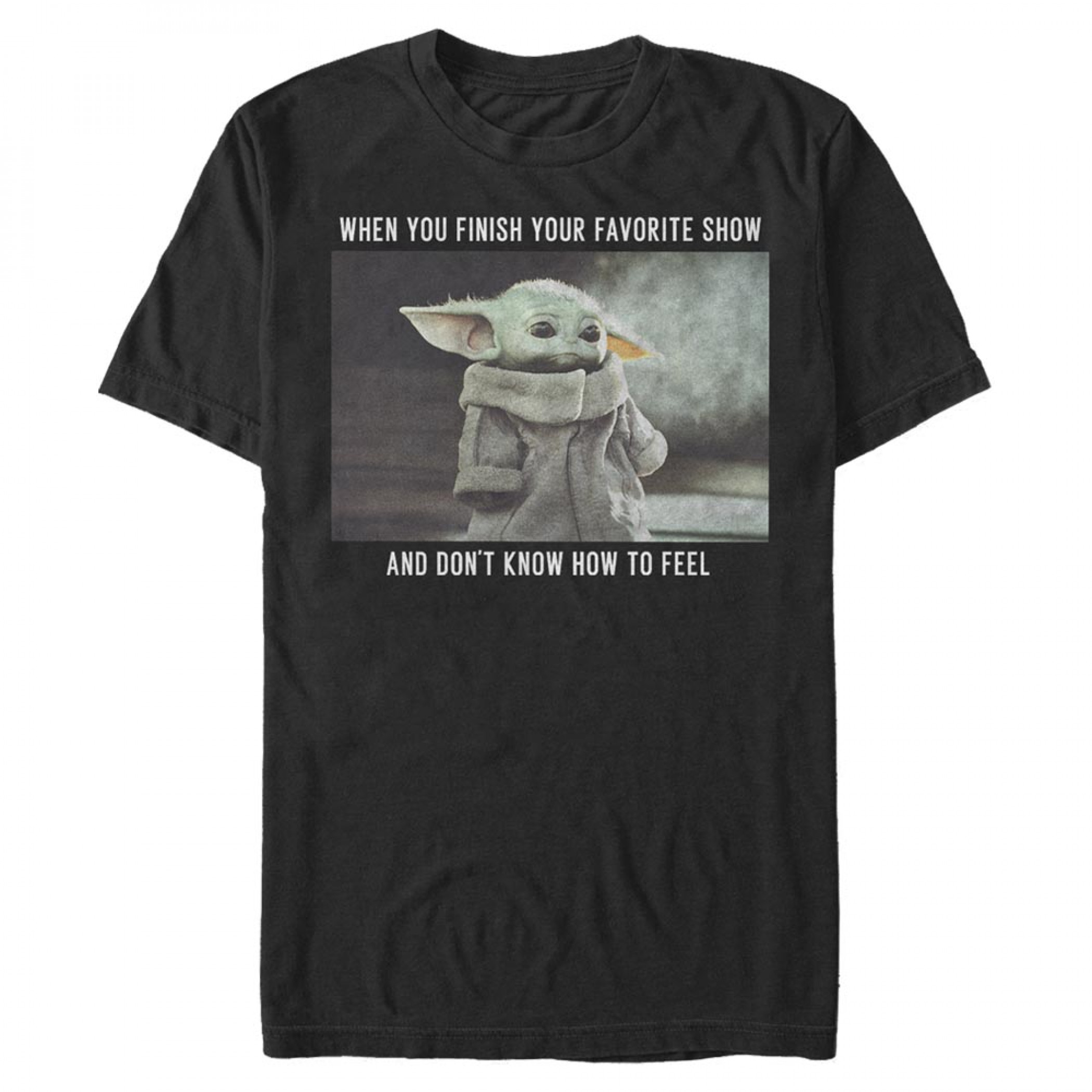 The Mandalorian When You Finish Your Favorite Show Grogu T-Shirt, Black