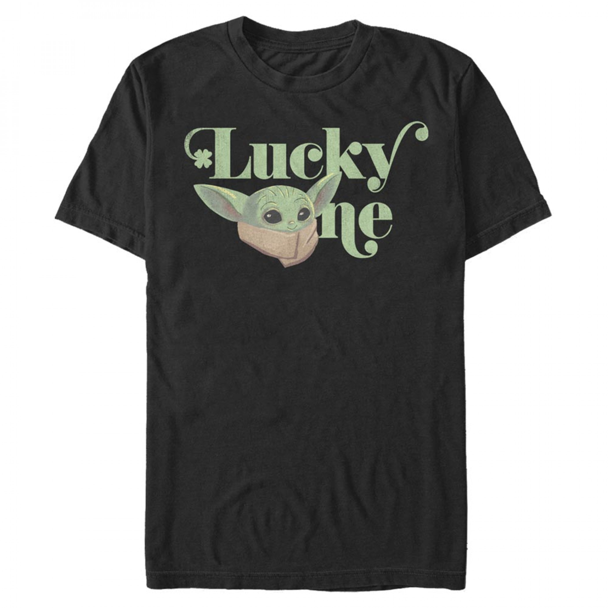 Star Wars Lucky One Grogu St. Patrick's Day T-Shirt, Black