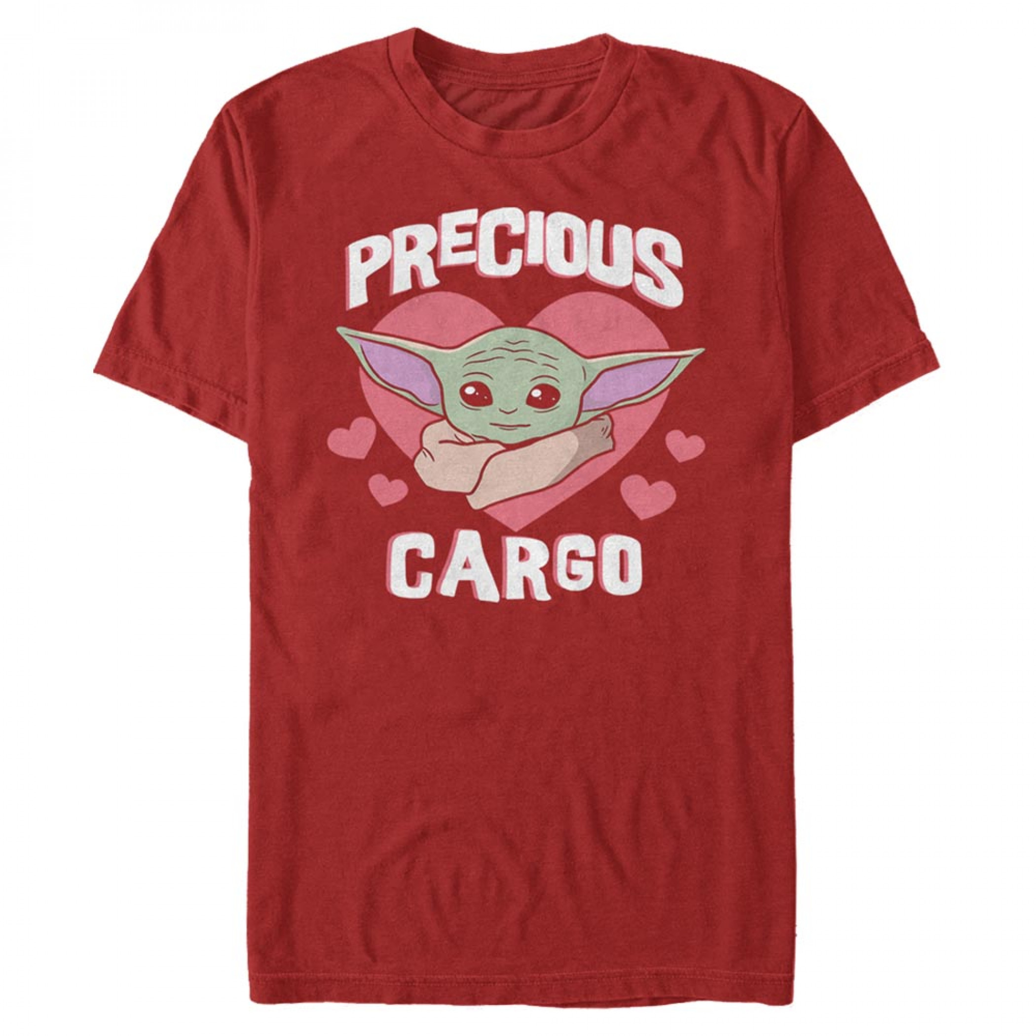 The Mandalorian Precious Cargo Grogu Valentine's Day T-Shirt, Red