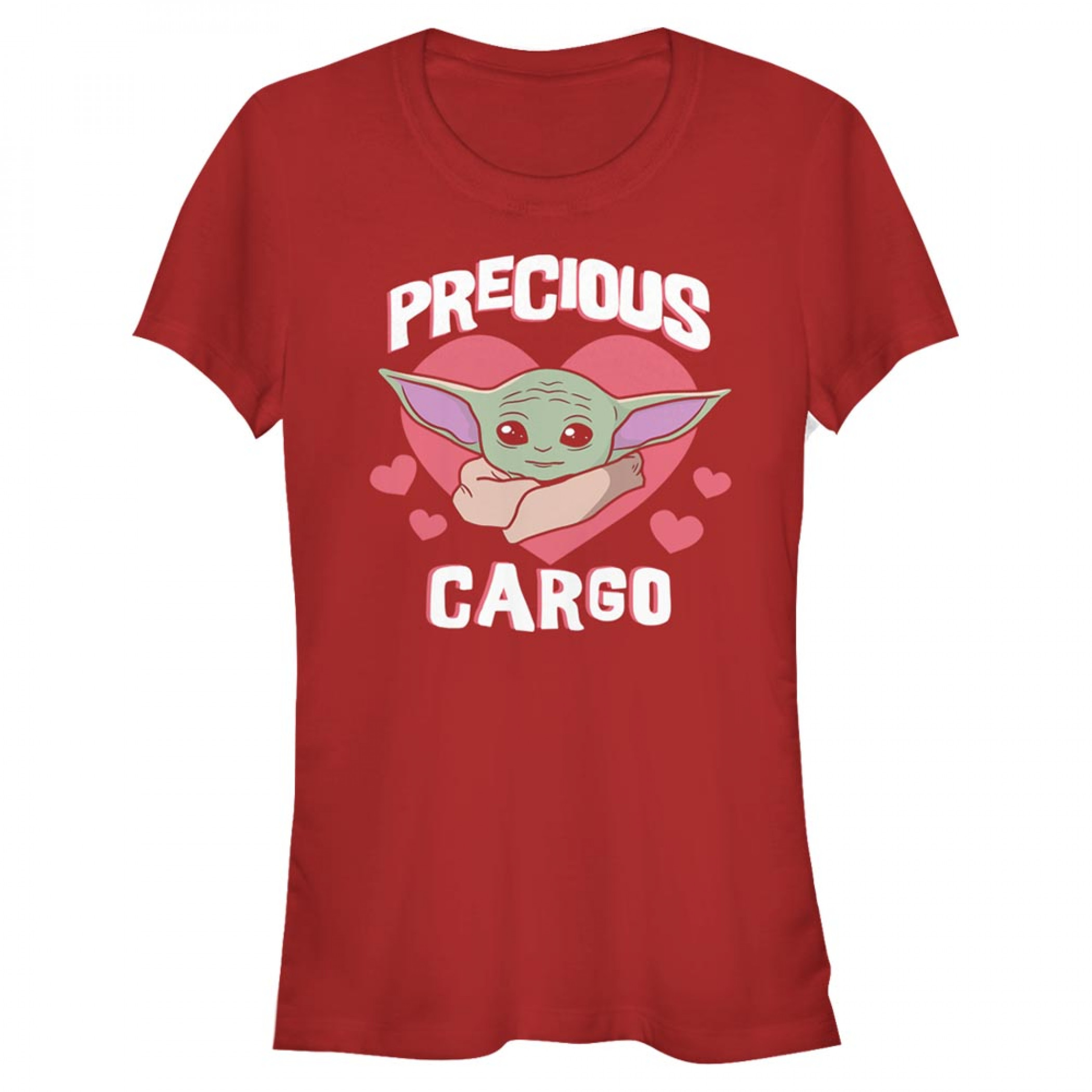 The Mandalorian Precious Cargo Grogu Valentines Women's T-Shirt, Red