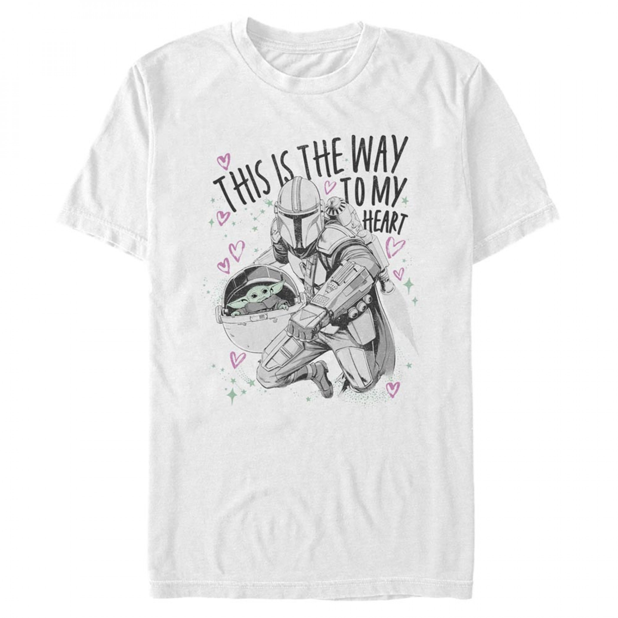 The Mandalorian This Is The Way To My Heart Valentine's Day T-Shirt, White