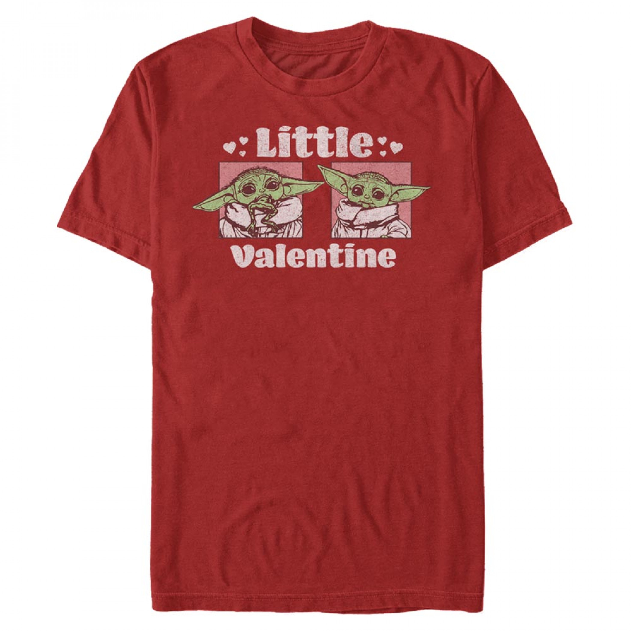 The Mandalorian Grogu Little Valentine T-Shirt, Red