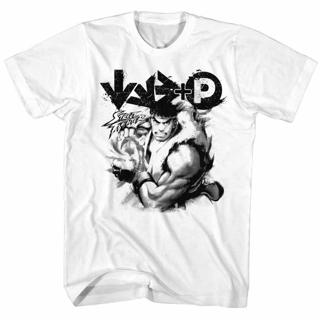 Street Fighter Hadouken White T-Shirt, White