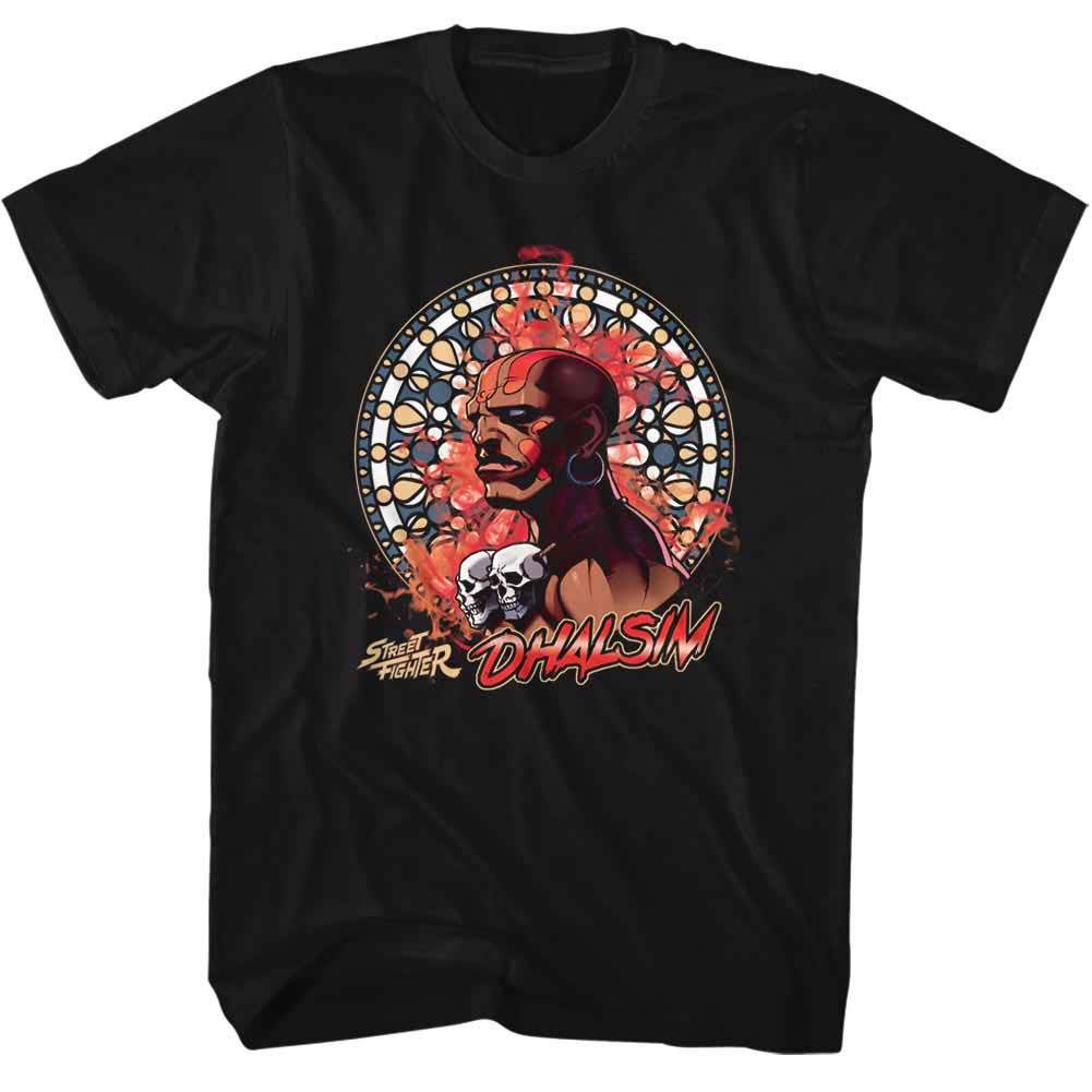 Street Fighter Dhalsim Black T-Shirt, Black