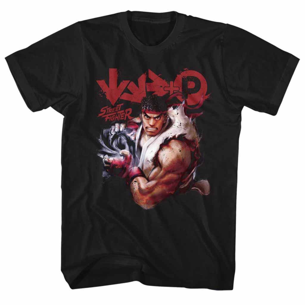 Street Fighter More Black T-Shirt, Black
