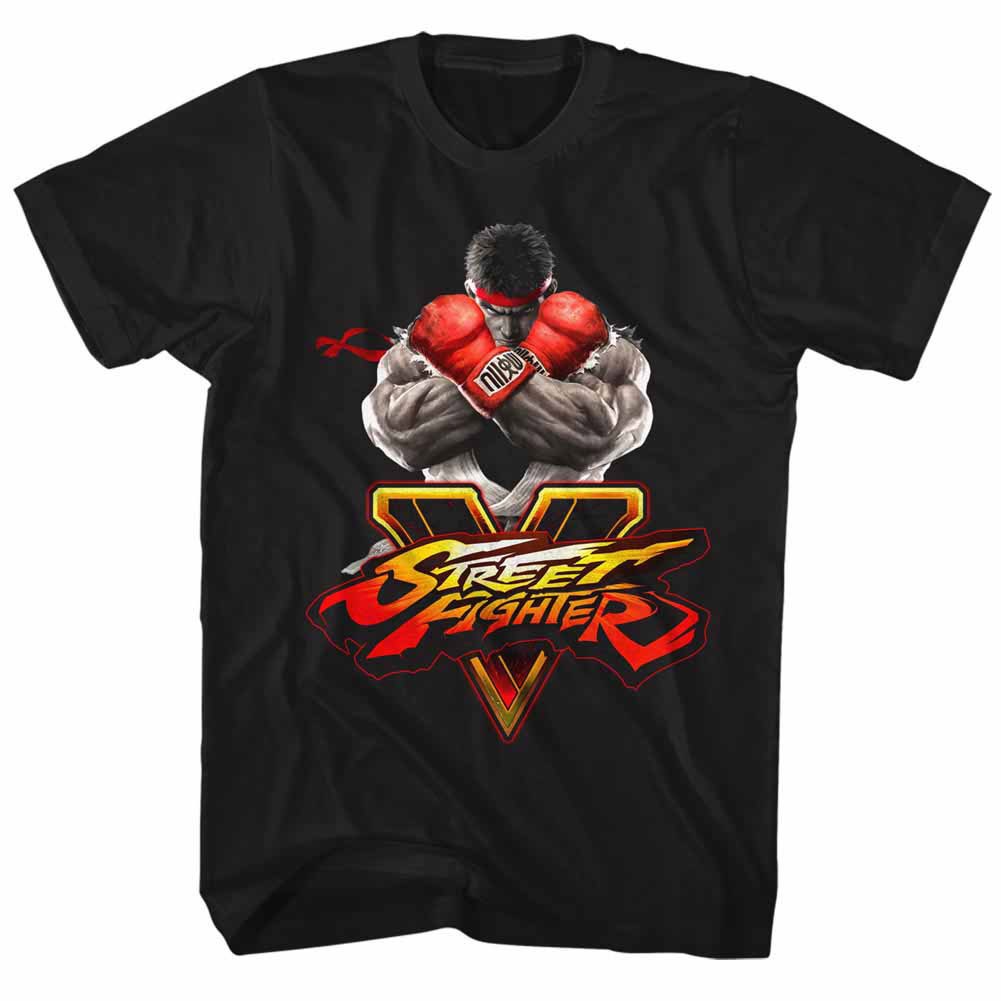 Street Fighter Sfv Key Black T-Shirt, Black