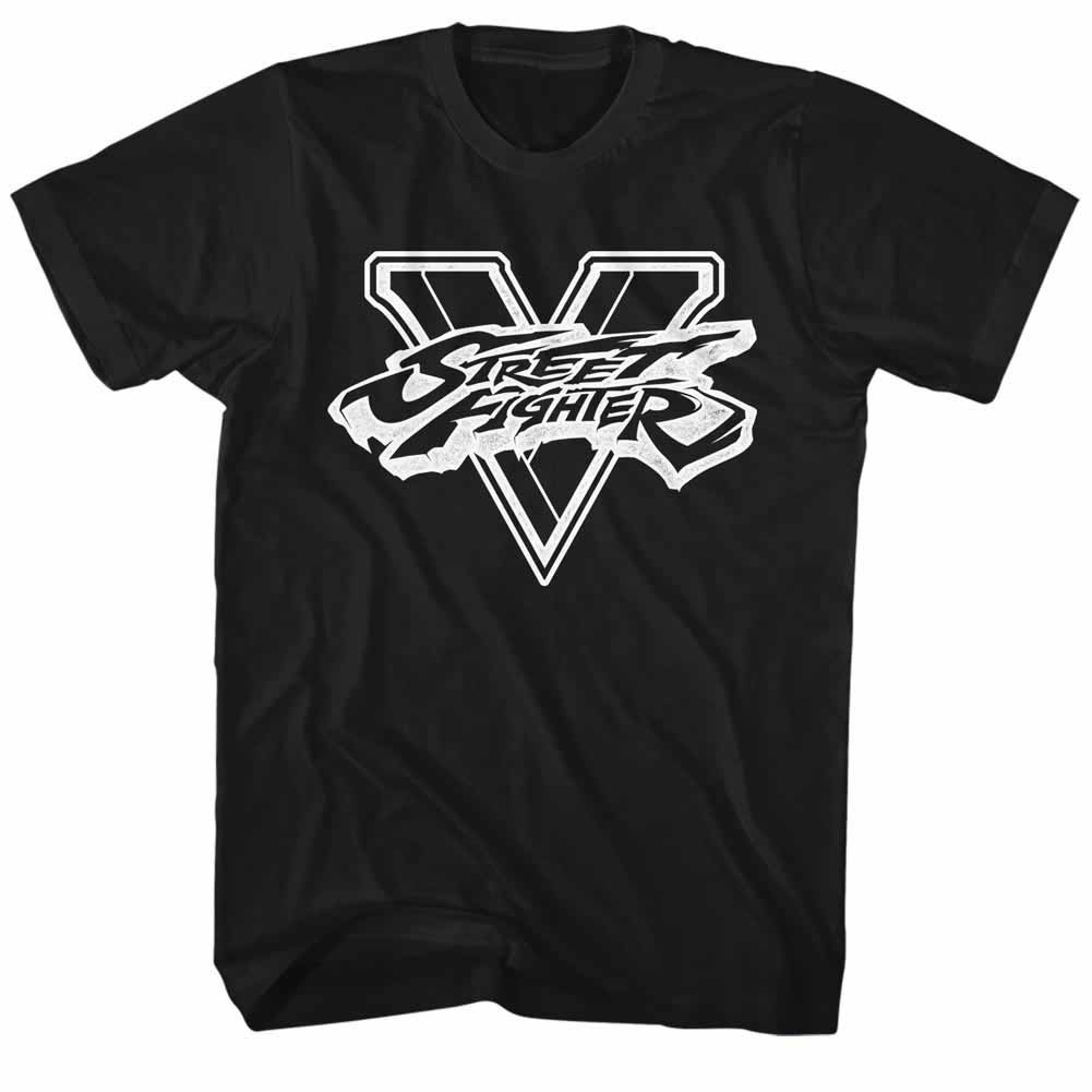 Street Fighter Sfv Bw Black T-Shirt, Black
