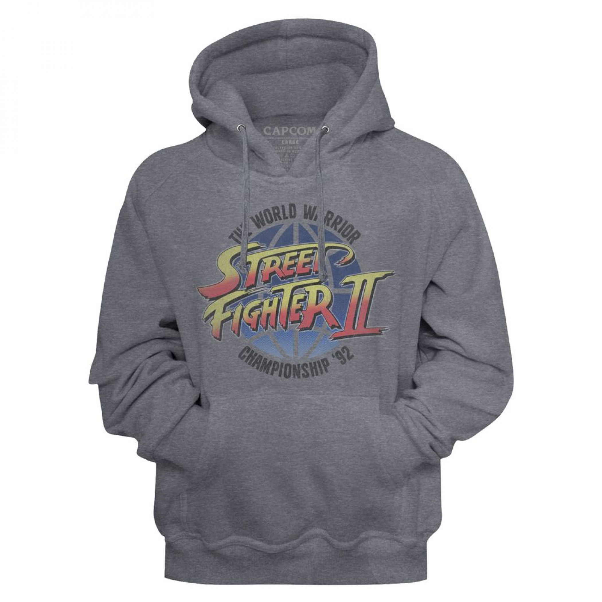 Street Fighter II 1992 Championship Pull-Over Hoodie, Grey