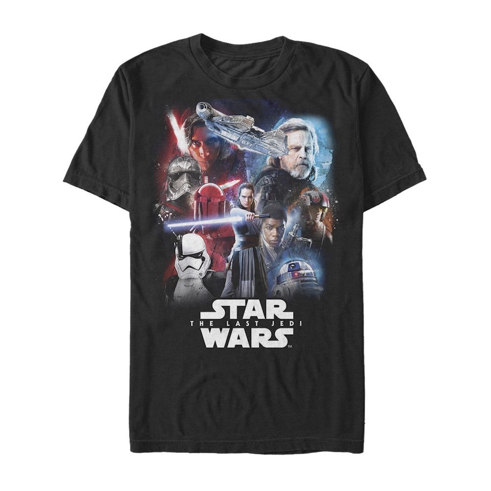 Star Wars Episode 8 The Last Jedi Poster Tshirt, Black