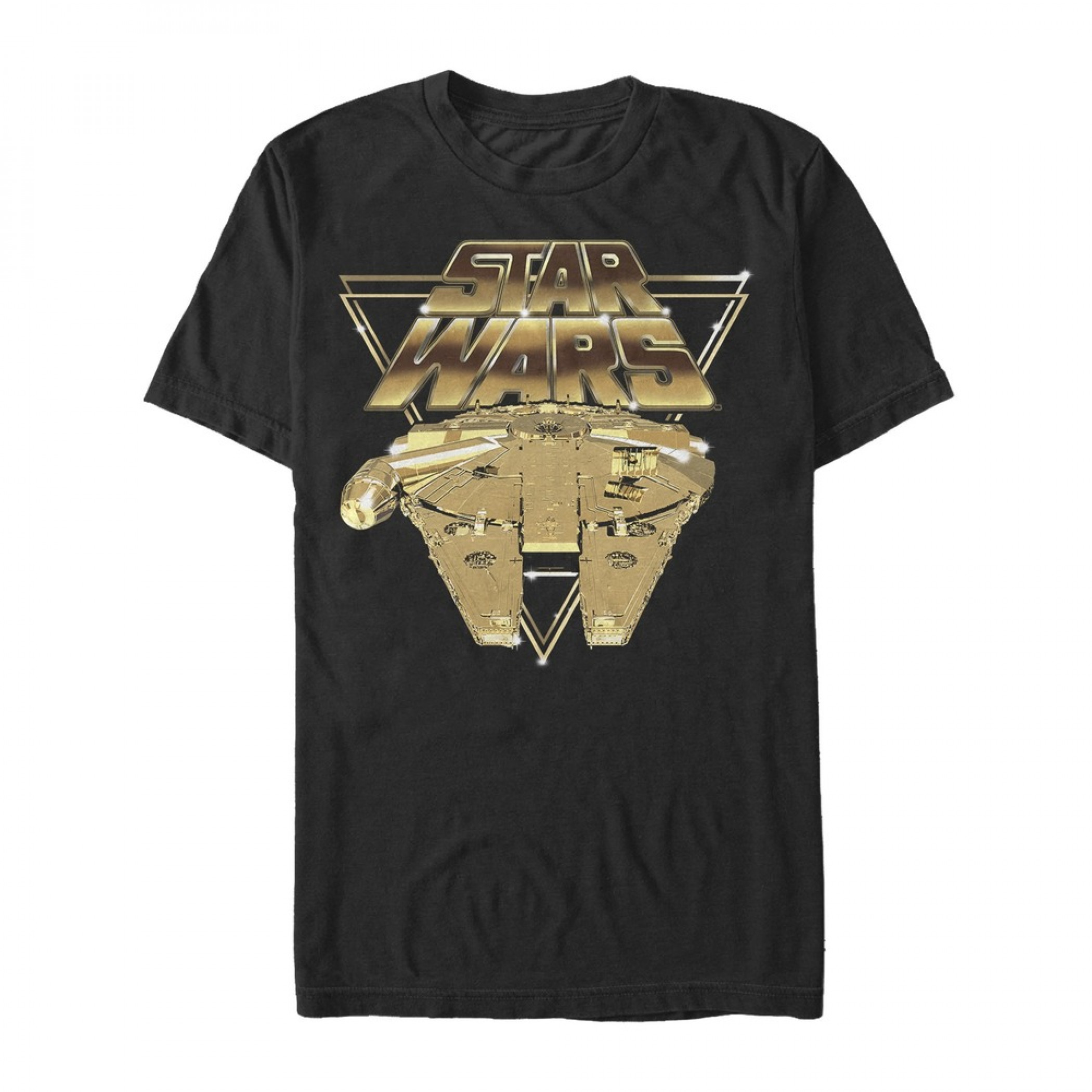 Star Wars Golden Millenium Falcon T-Shirt, Black