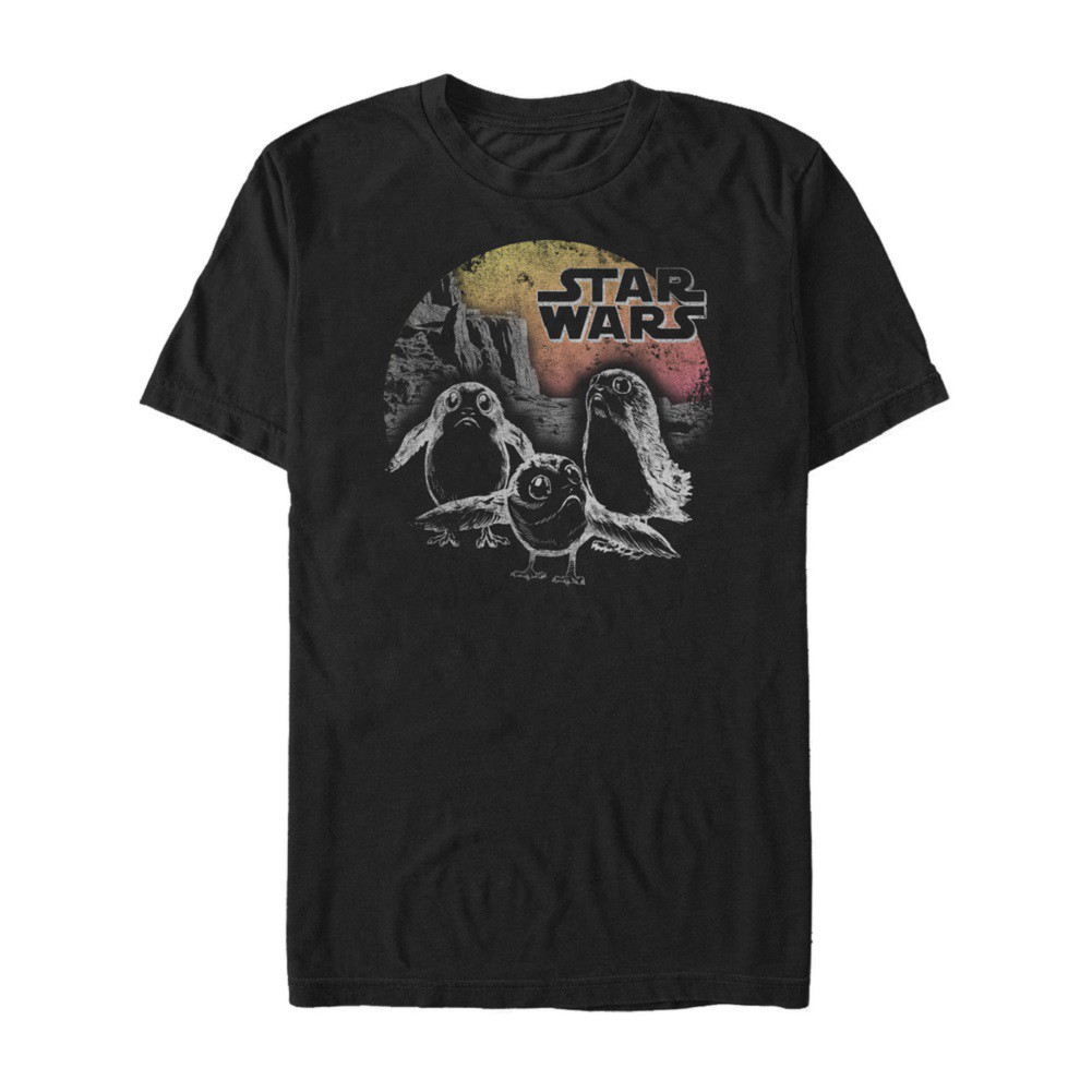 Star Wars Last Jedi Porgs Logo Tshirt