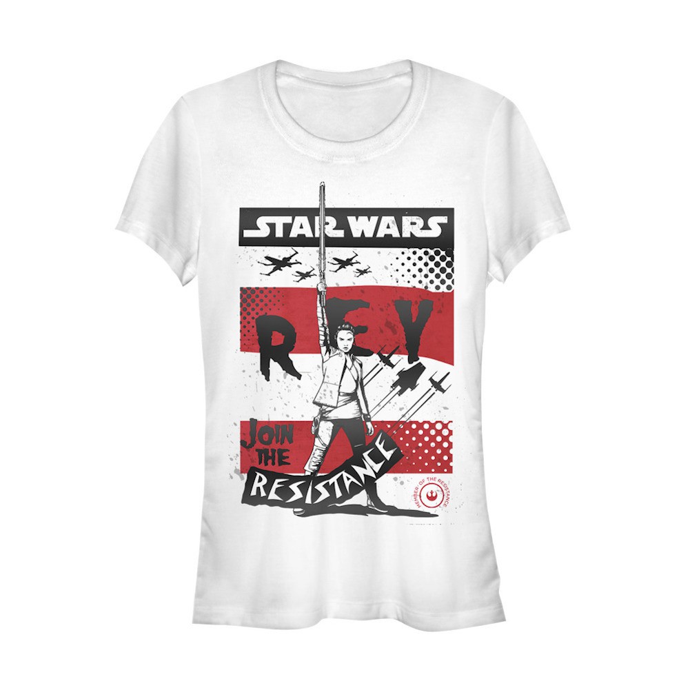 Star Wars The Last Jedi Rey Join The Resistance Womens Tshirt, White