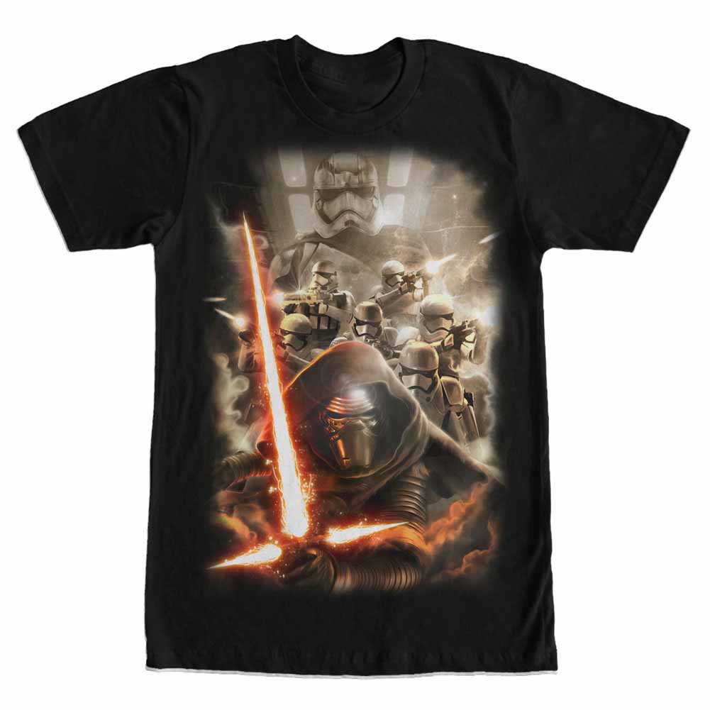 Star Wars Episode 7 Reinforcements Black T-Shirt, Black