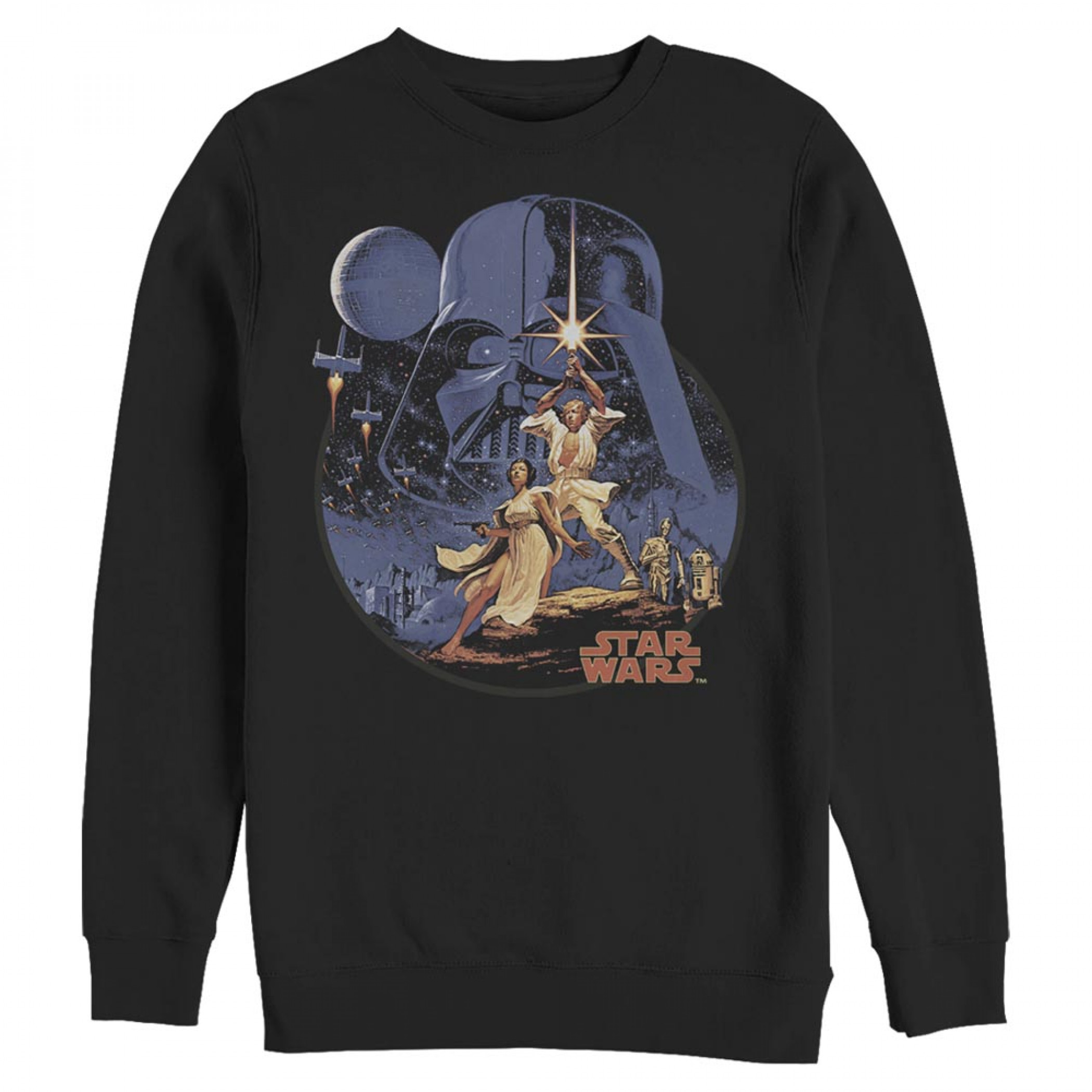 Star Wars Stellar Vintage Black Sweatshirt, Black