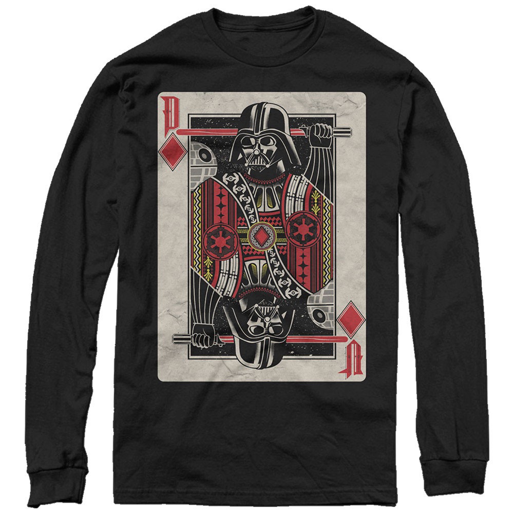 Star Wars In The Cards Black Long Sleeve T-Shirt, Black