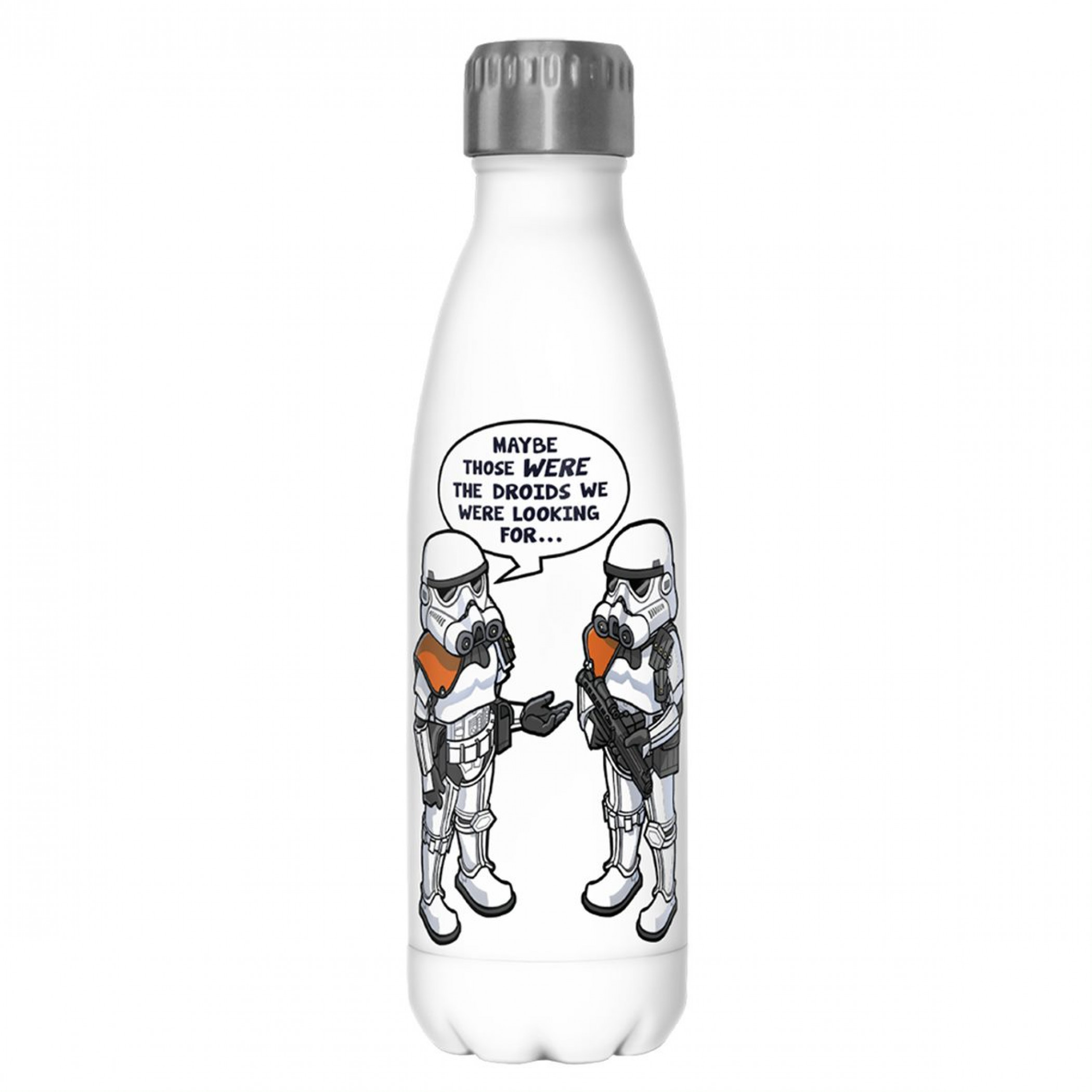Star Wars Maybe Those Were The Droids 17oz Steel Water Bottle, White