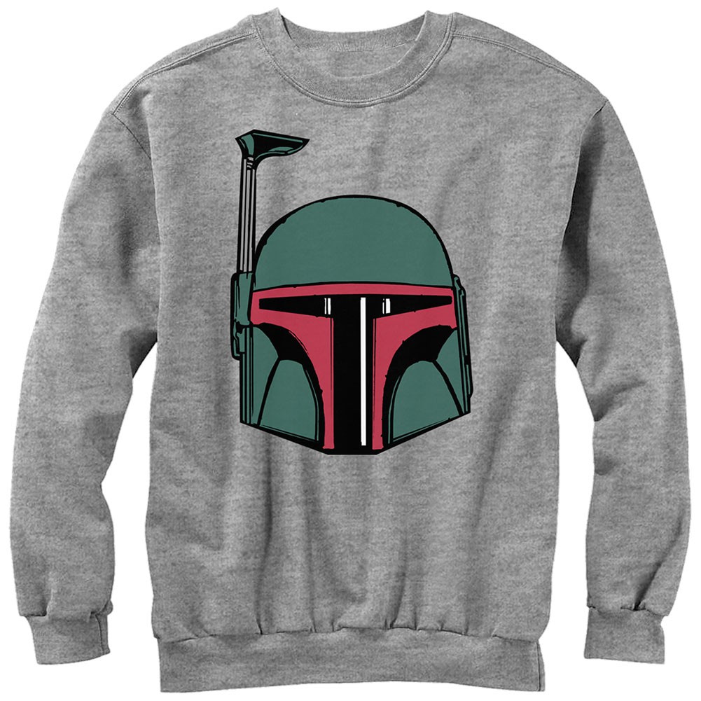 Star Wars Boba Head Gray Sweatshirt, Grey