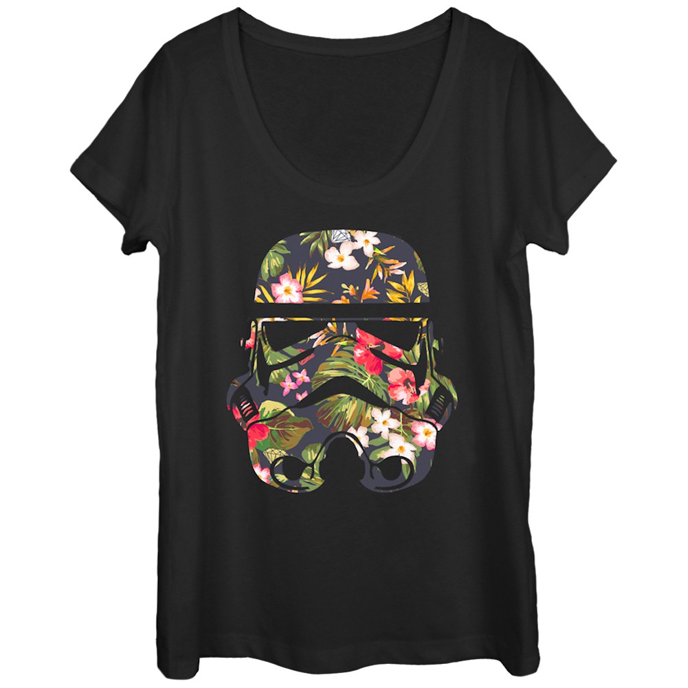 Star Wars Floral Stormtrooper Women's Tshirt, Black