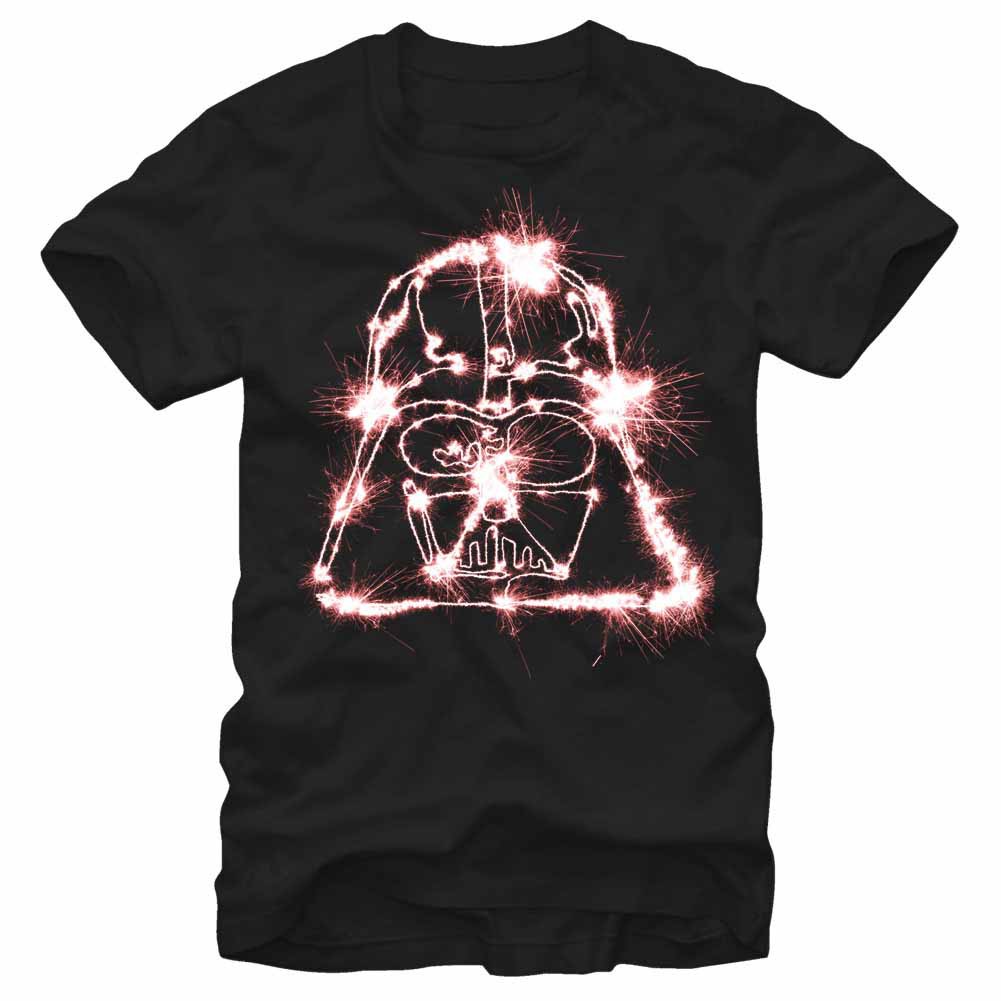 Star Wars Sparkler Vader Black T-Shirt, Black