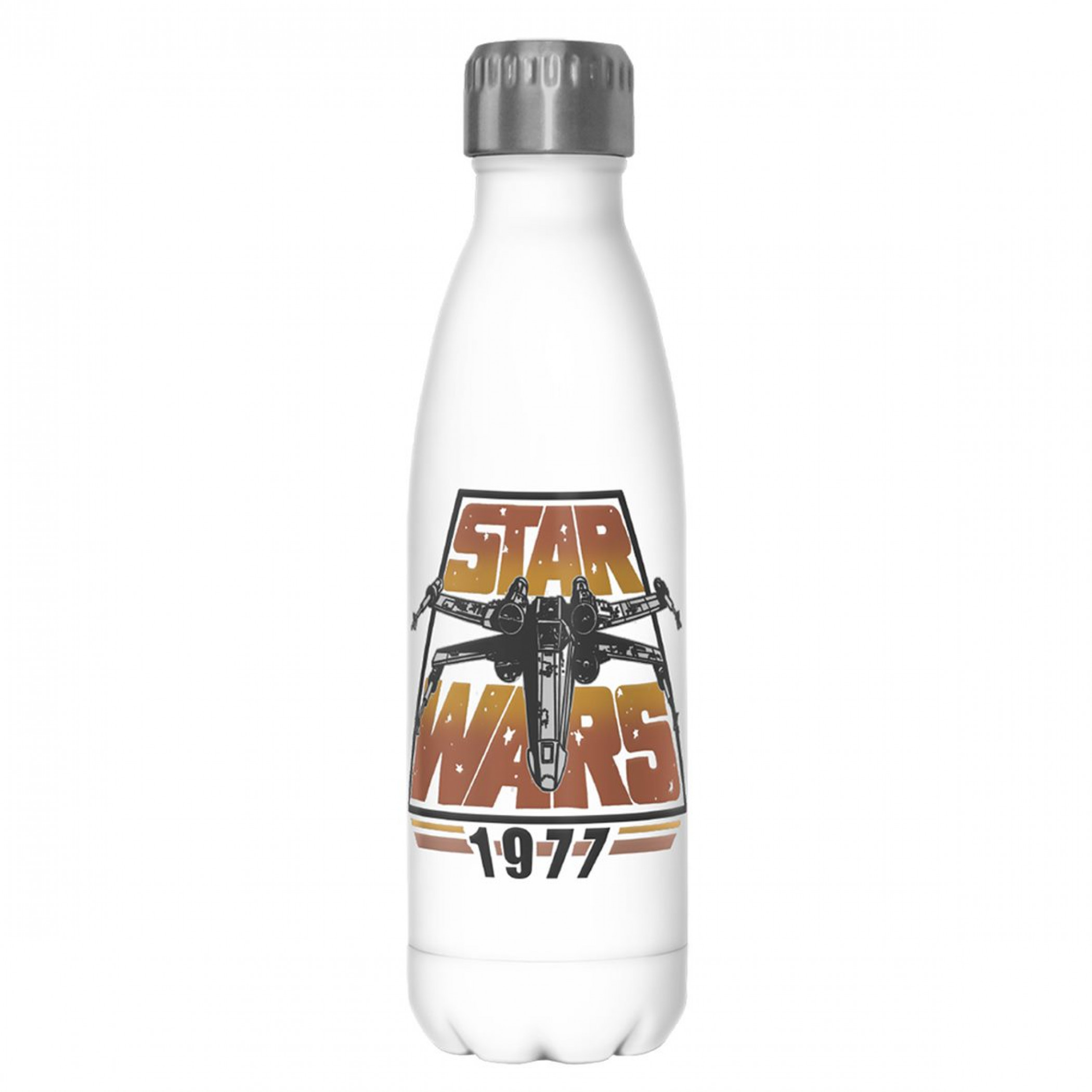 Star Wars 1977 X-Wing and Logo 17oz Steel Water Bottle, White