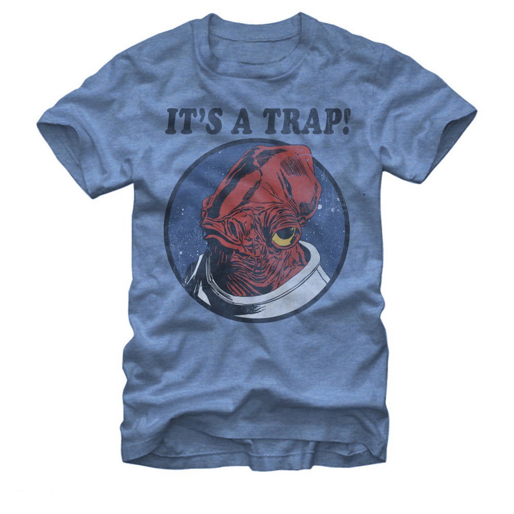 Star Wars Admiral Ackbar Its A Trap Tshirt, Blue