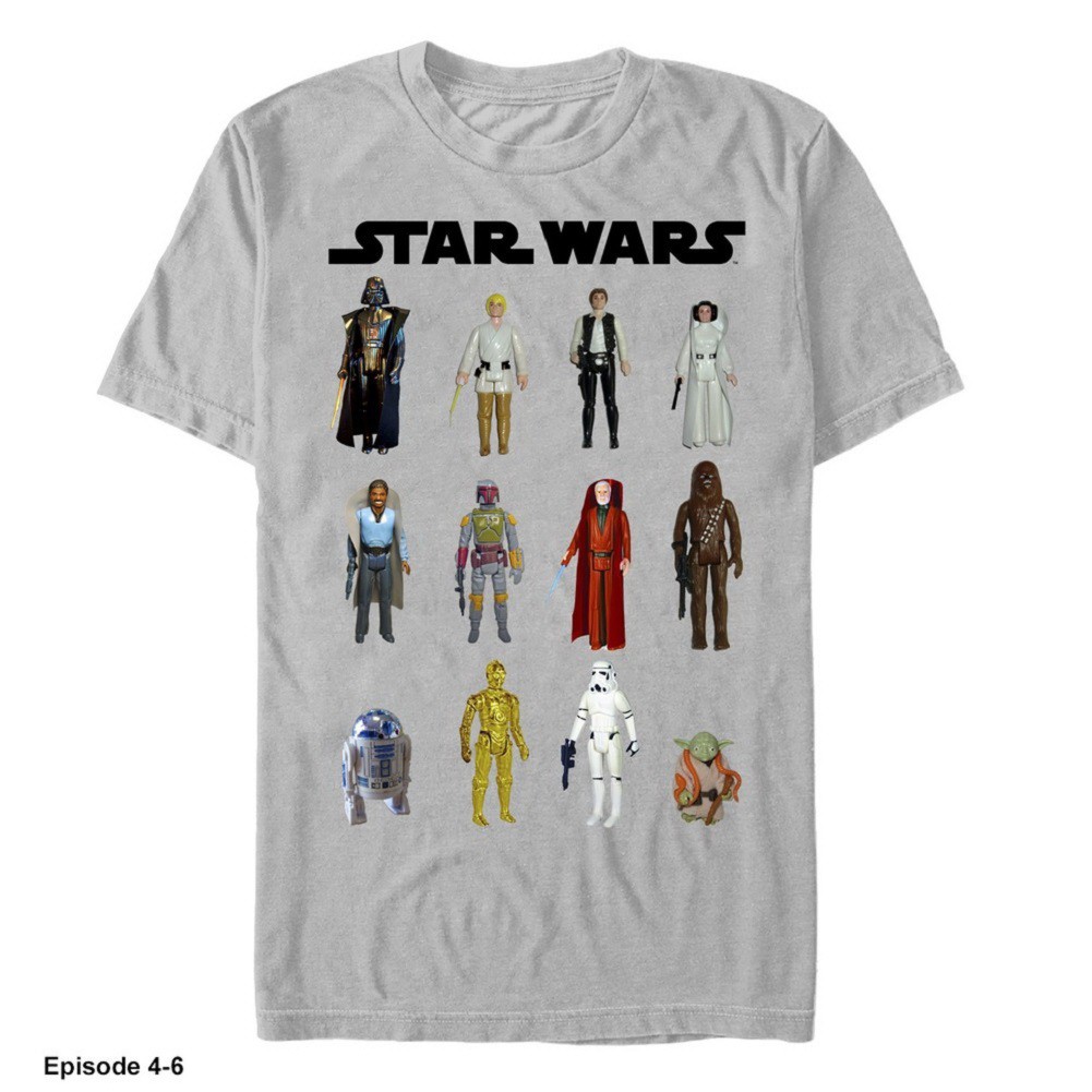 Star Wars Original Action Figures Tshirt, Grey