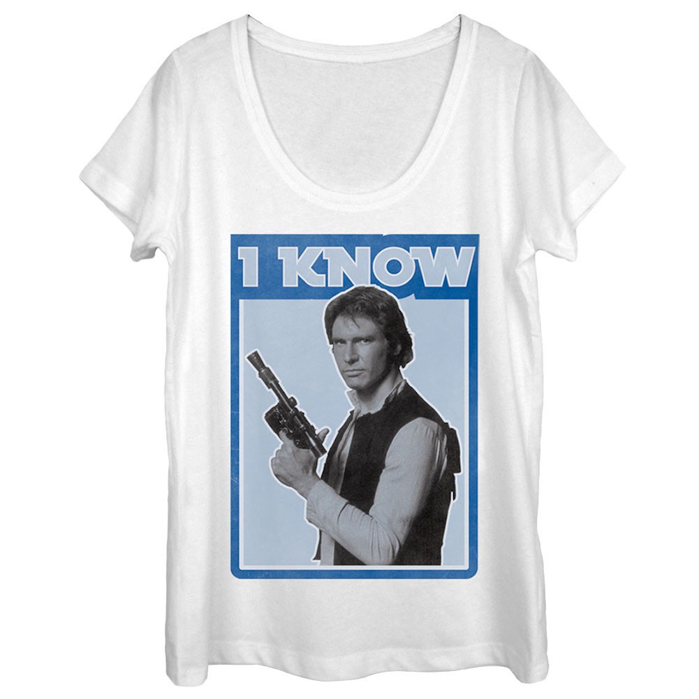 Star Wars Han Solo I Know Women's Tshirt, White