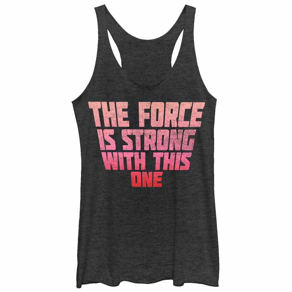 Star Wars Strong Force Black Juniors Tank Top, Black