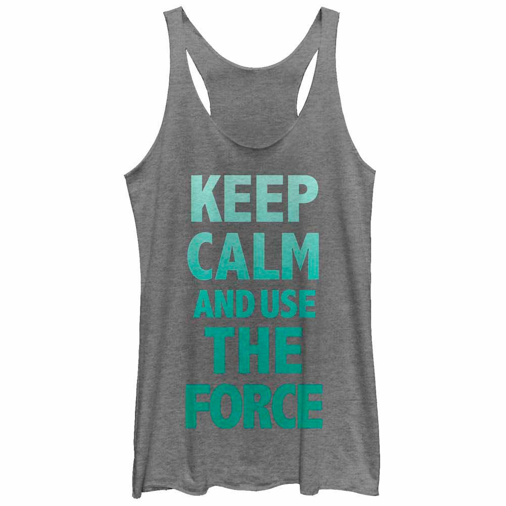 Star Wars Keep Force Gray Juniors Tank Top