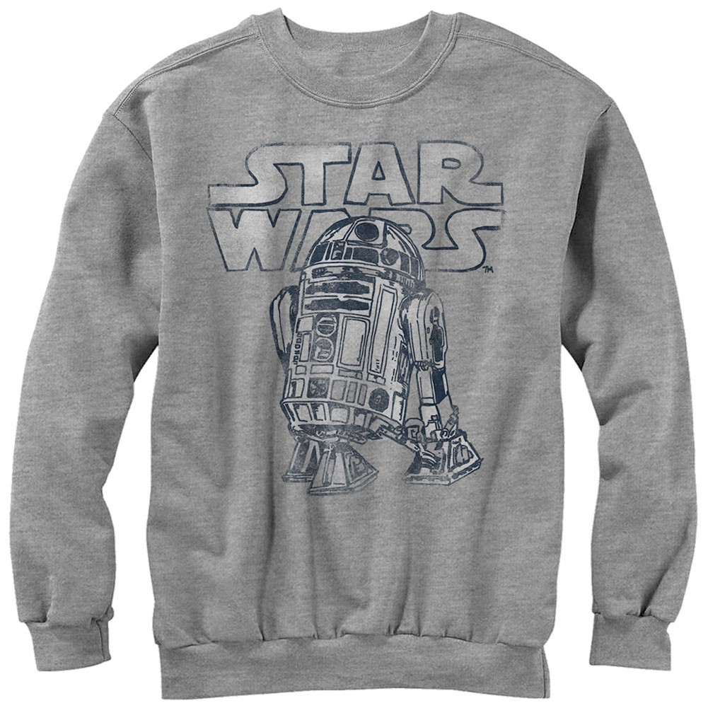 Star Wars Robot Life- Crew Fleece Gray Sweatshirt, Grey