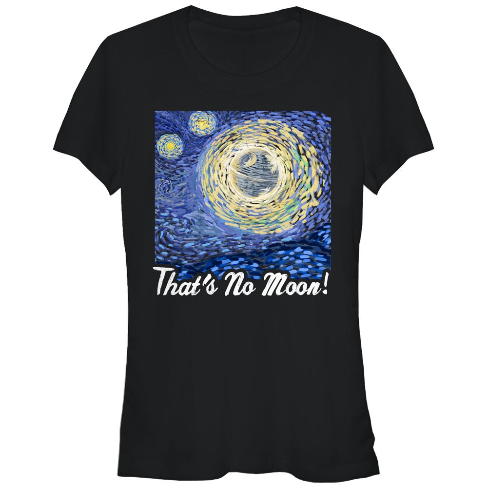 Star Wars Not A Moon Black Juniors T-Shirt