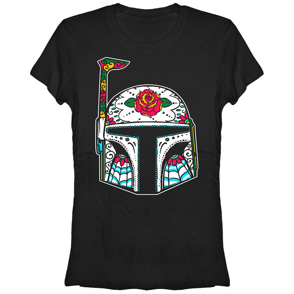 Star Wars Sugah Boba Black Juniors T-Shirt, Black