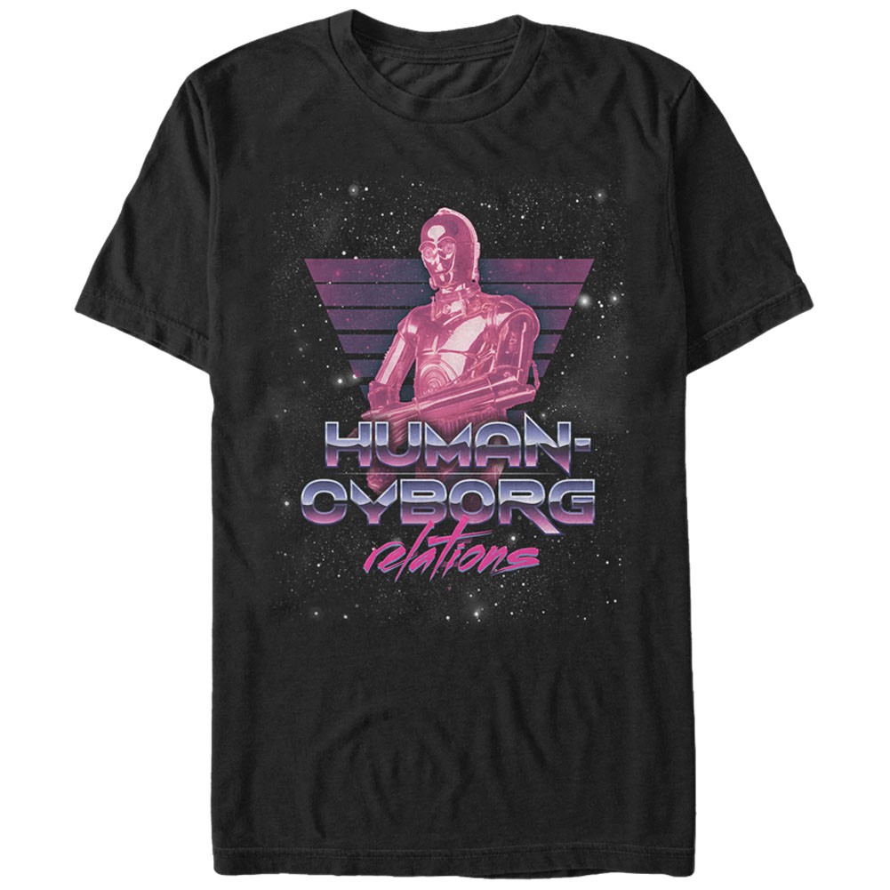 Star Wars Cyborg Relations Black T-Shirt, Black