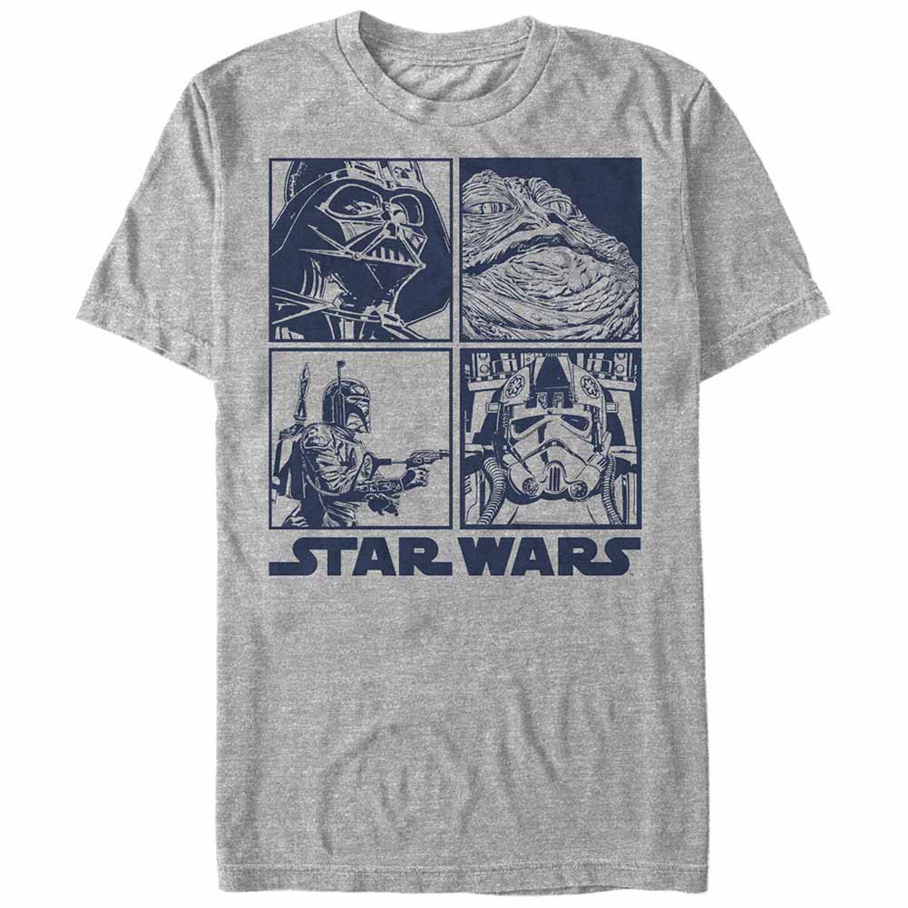 Star Wars Baddies Gray T-Shirt, Grey